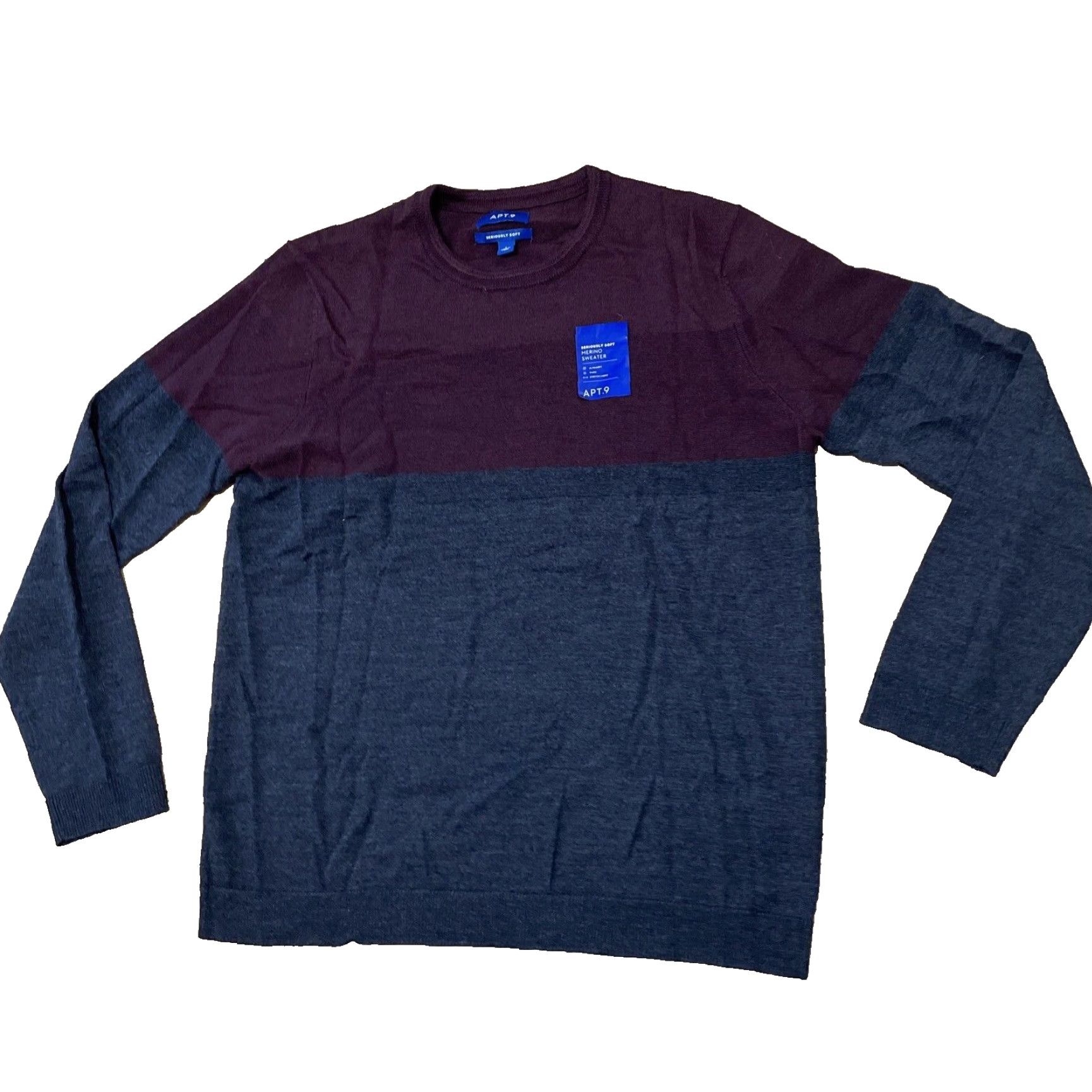 Apt. 9 APt. 9 Merino Wool Sweater Men L Colorblock Red Gray Soft Preppy Pullover Size US L / EU 52-54 / 3 - 2 Thumbnail