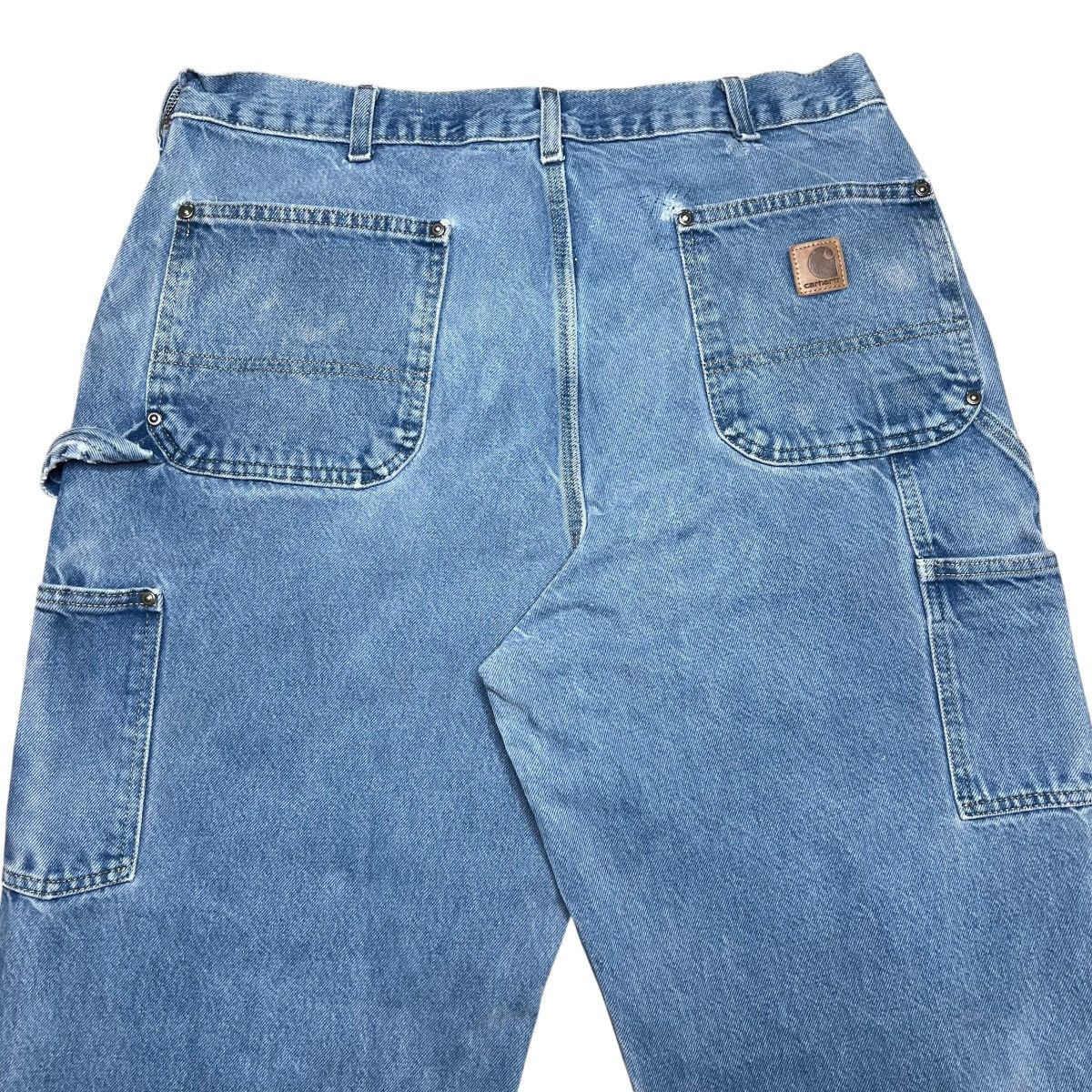 Carhartt 2000s Carhartt Denim Double Knee Carpenter Dungaree Pants Size US 35 - 13 Thumbnail