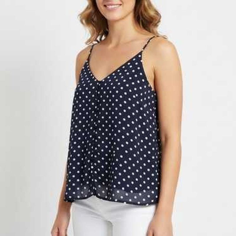Other Sophie Rue | Leisha White Polka Dots Button Front Cami | XS Size XS / US 0-2 / IT 36-38 - 1 Thumbnail