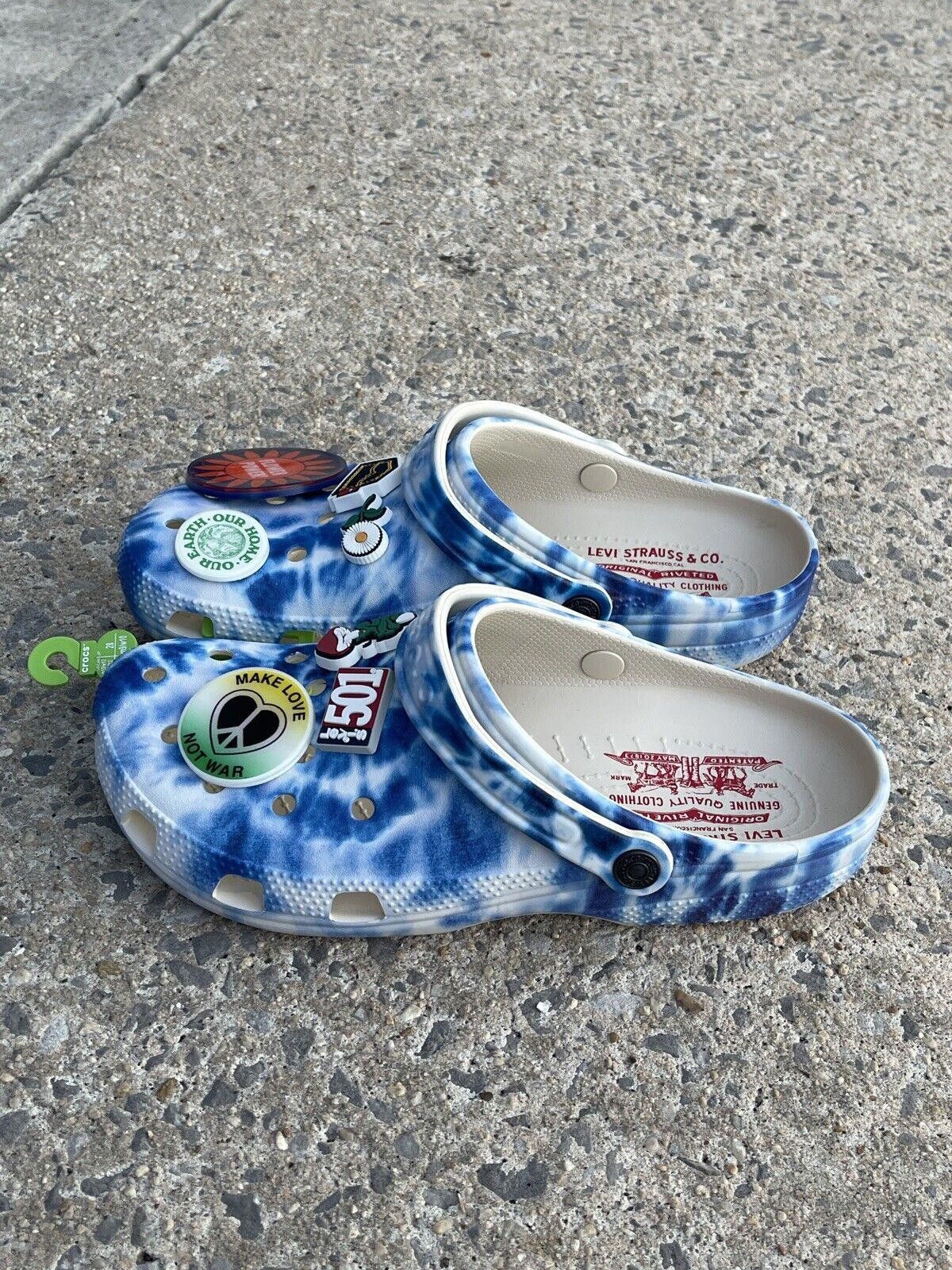 Crocs Levi's x Crocs Men's Sz 10 Limited Edition Jibbitz 501 Blue Size US 10 / EU 43 - 5 Thumbnail