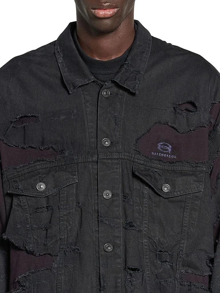 Balenciaga o1tr1nto0426 Unity Sports Icon Patchwork Jacket in Black Size M / US 6-8 / IT 42-44 - 6 Thumbnail
