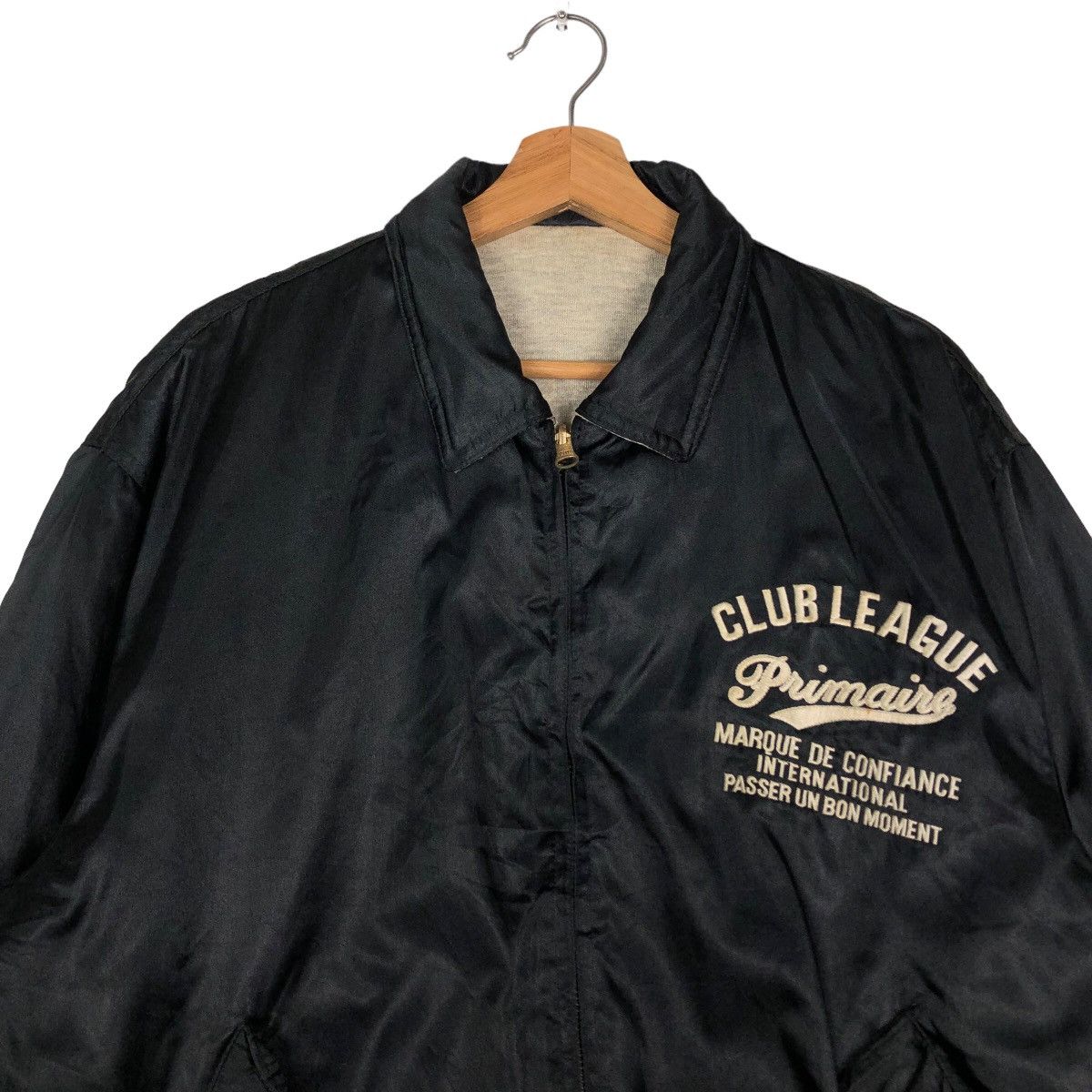 Japanese Brand 🔥Vtg Reversible Bomber Jacket Club League Sports Big Logo Size US L / EU 52-54 / 3 - 3 Thumbnail