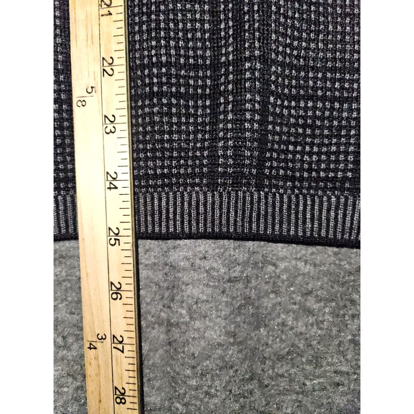 Vintage VINTAGE Brandini Sweater Wool Plaid V-Neck Long Sleeve Black 90s Preppy Men L Black Mens Size US L / EU 52-54 / 3 - 5 Thumbnail
