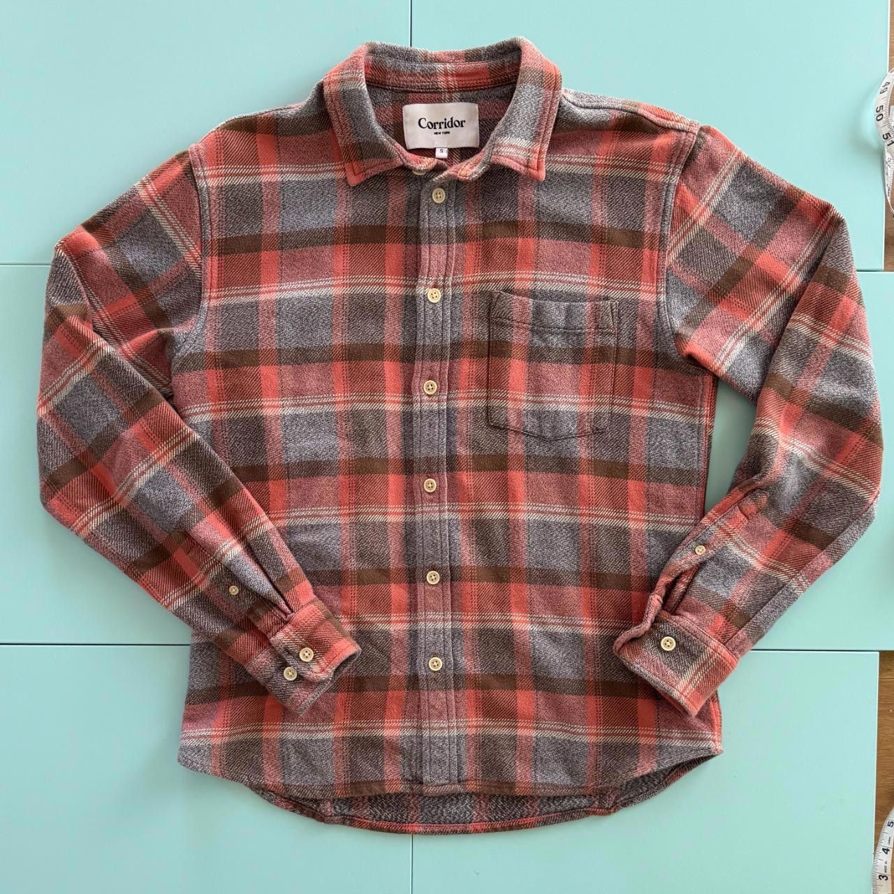 Corridor Corridor Twisted Yarn Blanket Plaid Shirt - Clay - Small Size US S / EU 44-46 / 1 - 2 Thumbnail