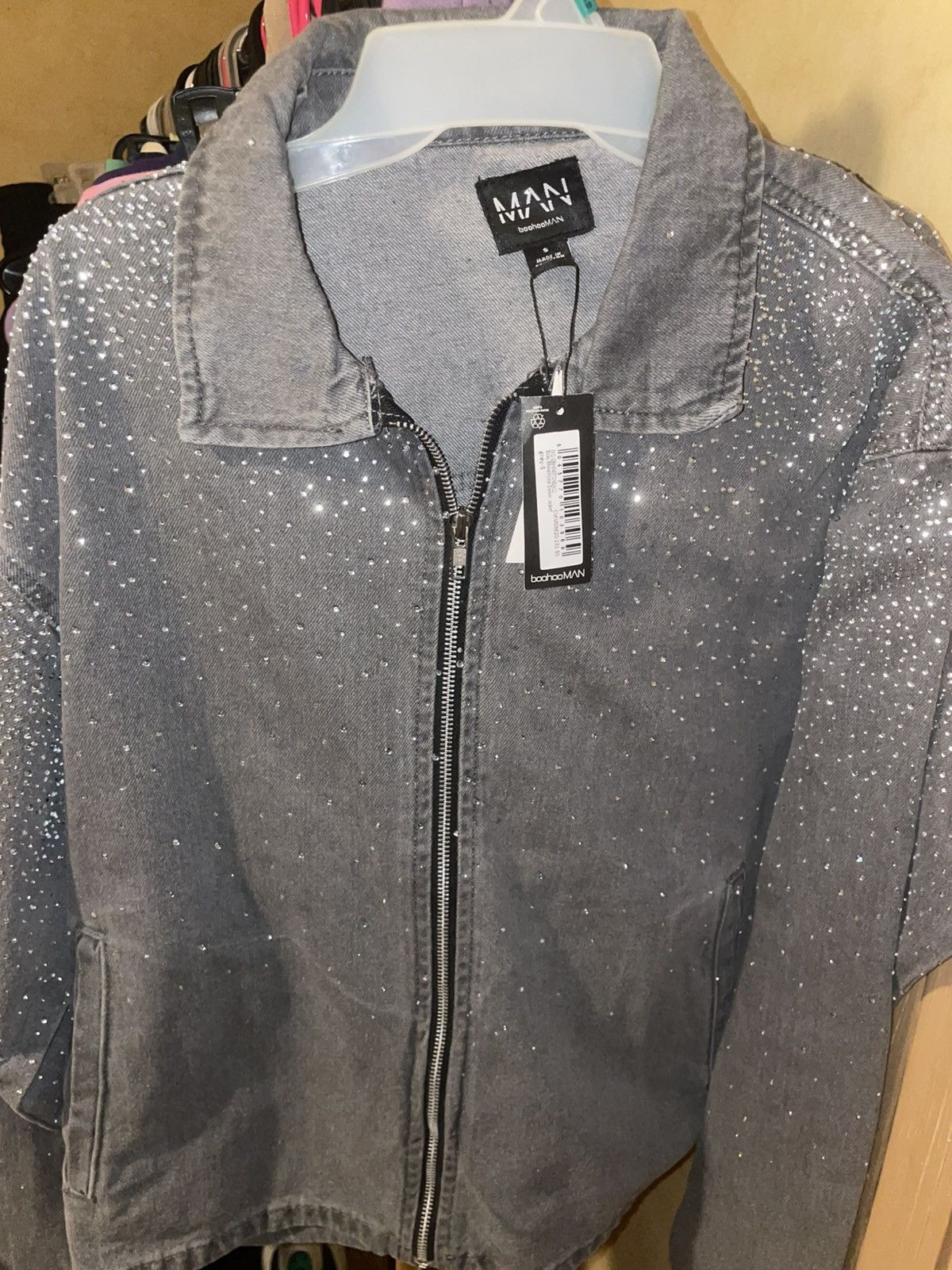 Boohoo BOOHOO MEN RHINESTONE JACKET Size US S / EU 44-46 / 1 - 3 Thumbnail