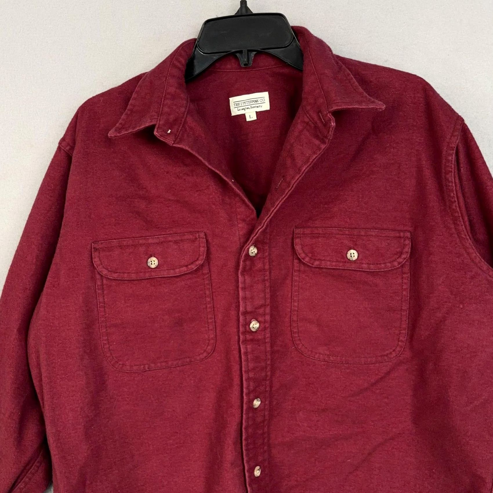 Vintage VINTAGE The J. Peterman Co Shirt Mens Large Red Flannel Button-Up Long Sleeve USA 90s Size US L / EU 52-54 / 3 - 2 Thumbnail
