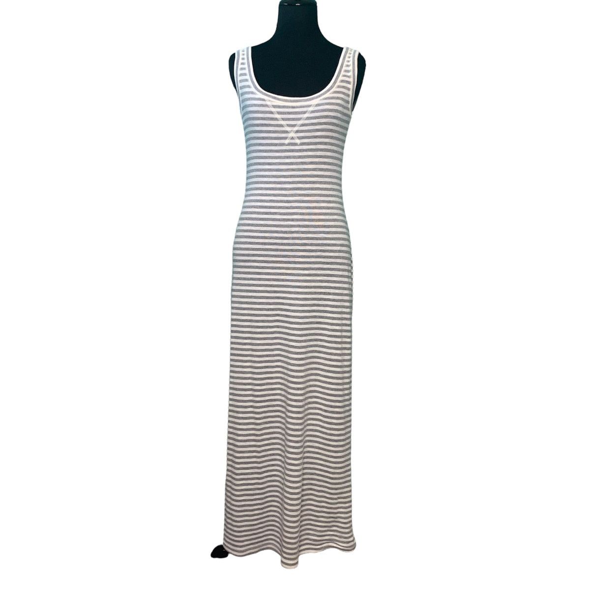 Loft Loft gray striped maxi tank top dress size XS Size XS / US 0-2 / IT 36-38 - 1 Thumbnail