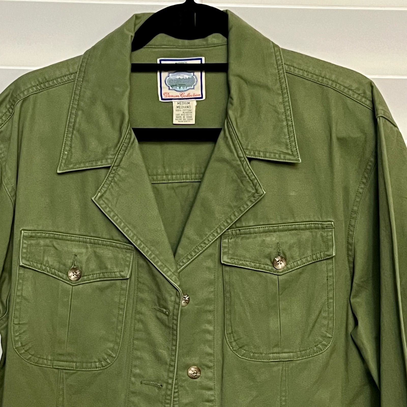 St. Johns Bay Jacket With Belt Long Sleeve Button Down Army Green Jacket Size M / US 6-8 / IT 42-44 - 5 Thumbnail