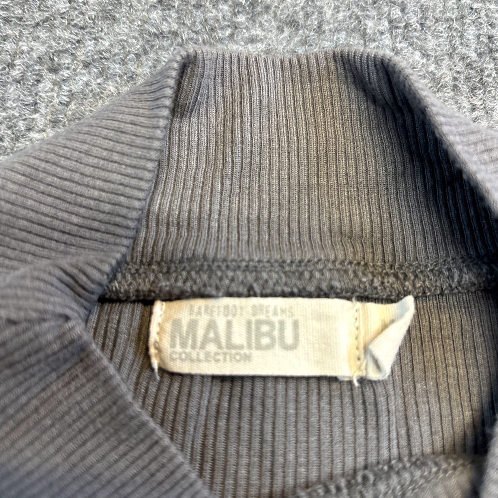 Vintage Barefoot Dreams Soft Ribbed Top Oversized Malibu Collection Mock Neck Sweatshirt M Gray Womens Pullover Activewear Dream Regular Medium Size M / US 6-8 / IT 42-44 - 3 Thumbnail