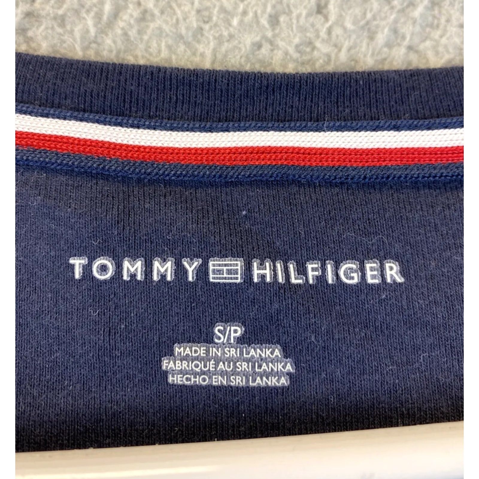 Tommy Hilfiger TOMMY HILFIGER T-Shirt Women Short Sleeve Jersey Cotton Navy Blue Size S Logo Spellout Graphic Flag 90s Mens? Size S / US 4 / IT 40 - 3 Thumbnail