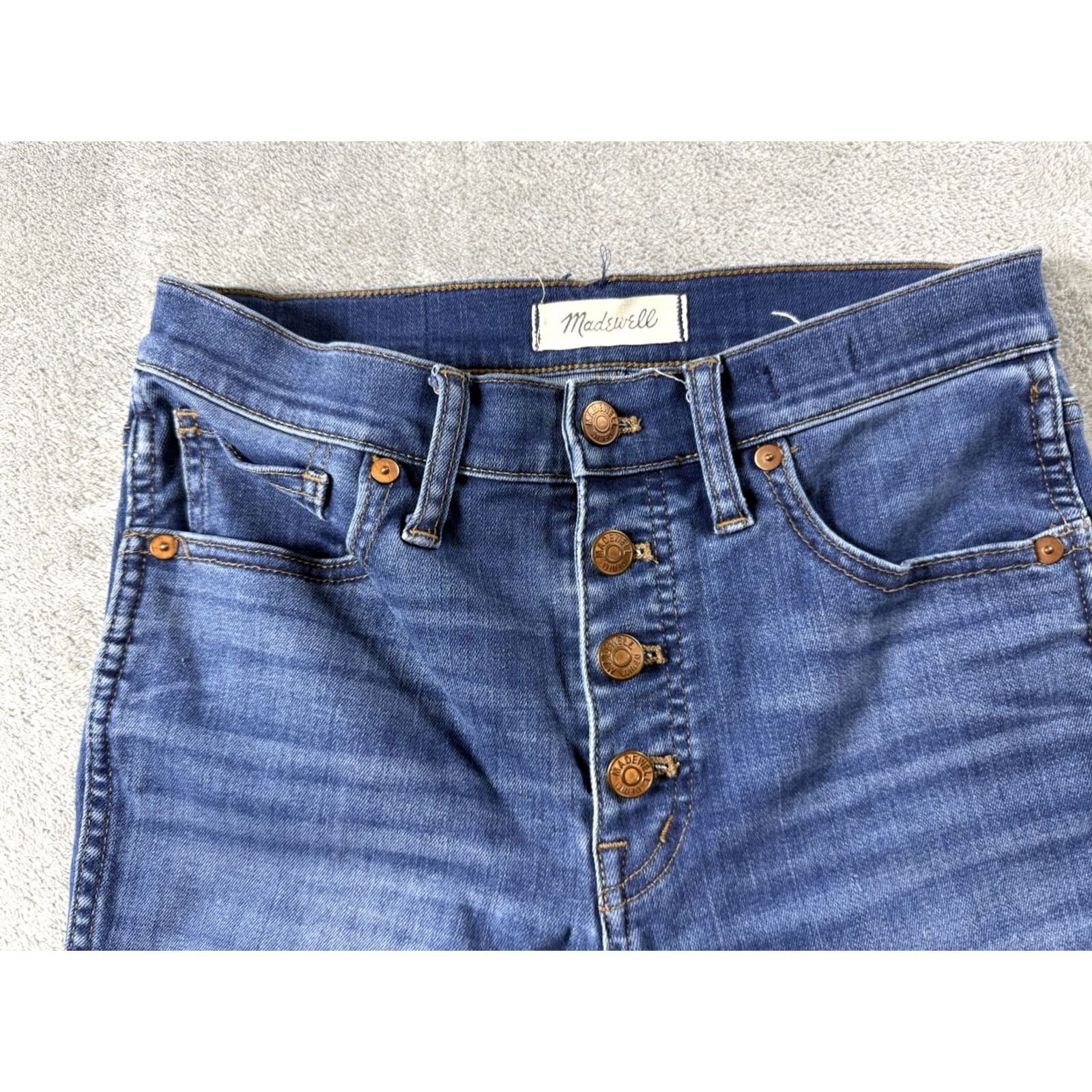 Madewell Madewell Skinny Crop Jeans Size 27 Casual Classic Ankle Mom Core Buttonfly Academia Size ONE SIZE - 2 Thumbnail