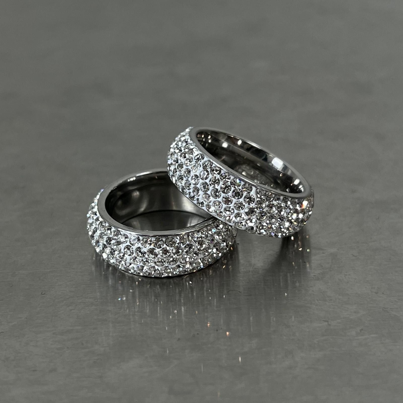 Jewelry Icy Rhinestone Rings, Faux Diamonds Ring Size ONE SIZE - 4 Thumbnail