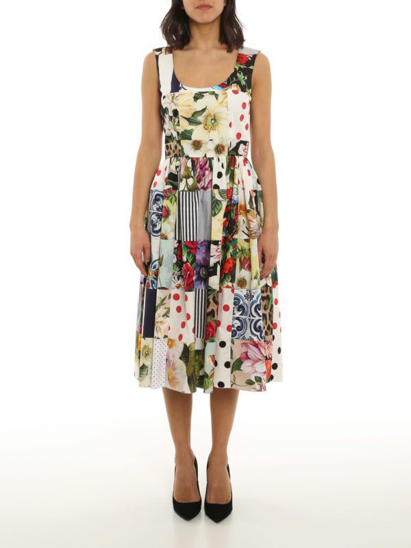 Dolce & Gabbana o1y0825 Sleeveless Midi Dress in Multicolor Size XS / US 0-2 / IT 36-38 - 5 Thumbnail