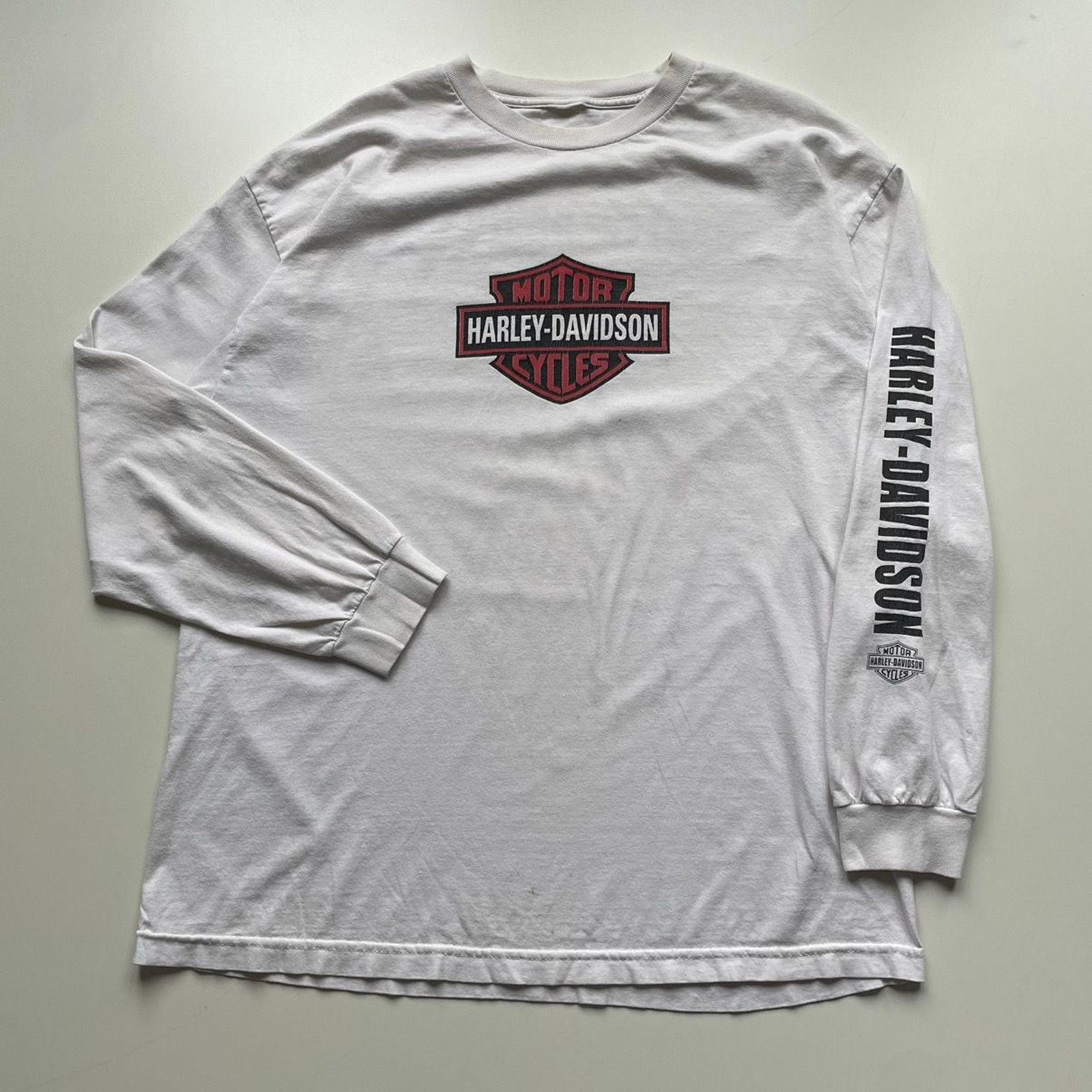 Harley Davidson Vintage Y2K Harley Davidson Motorcycle Long Sleeve Shirt XL Size US XL / EU 56 / 4 - 1 Thumbnail
