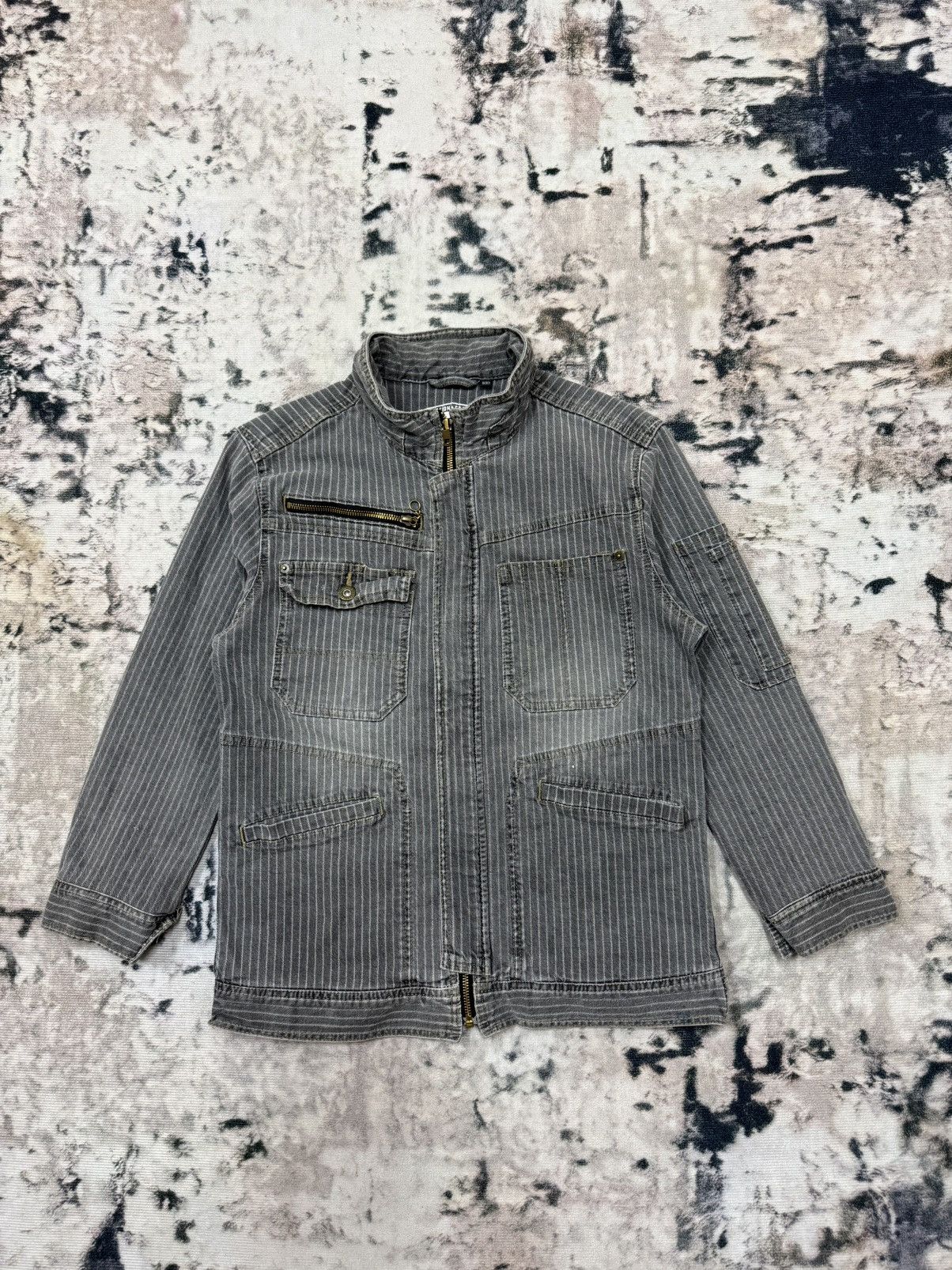 Japanese Brand Dogman Workwear Hickory Stripe Denim Jacket Size US S / EU 44-46 / 1 - 3 Thumbnail