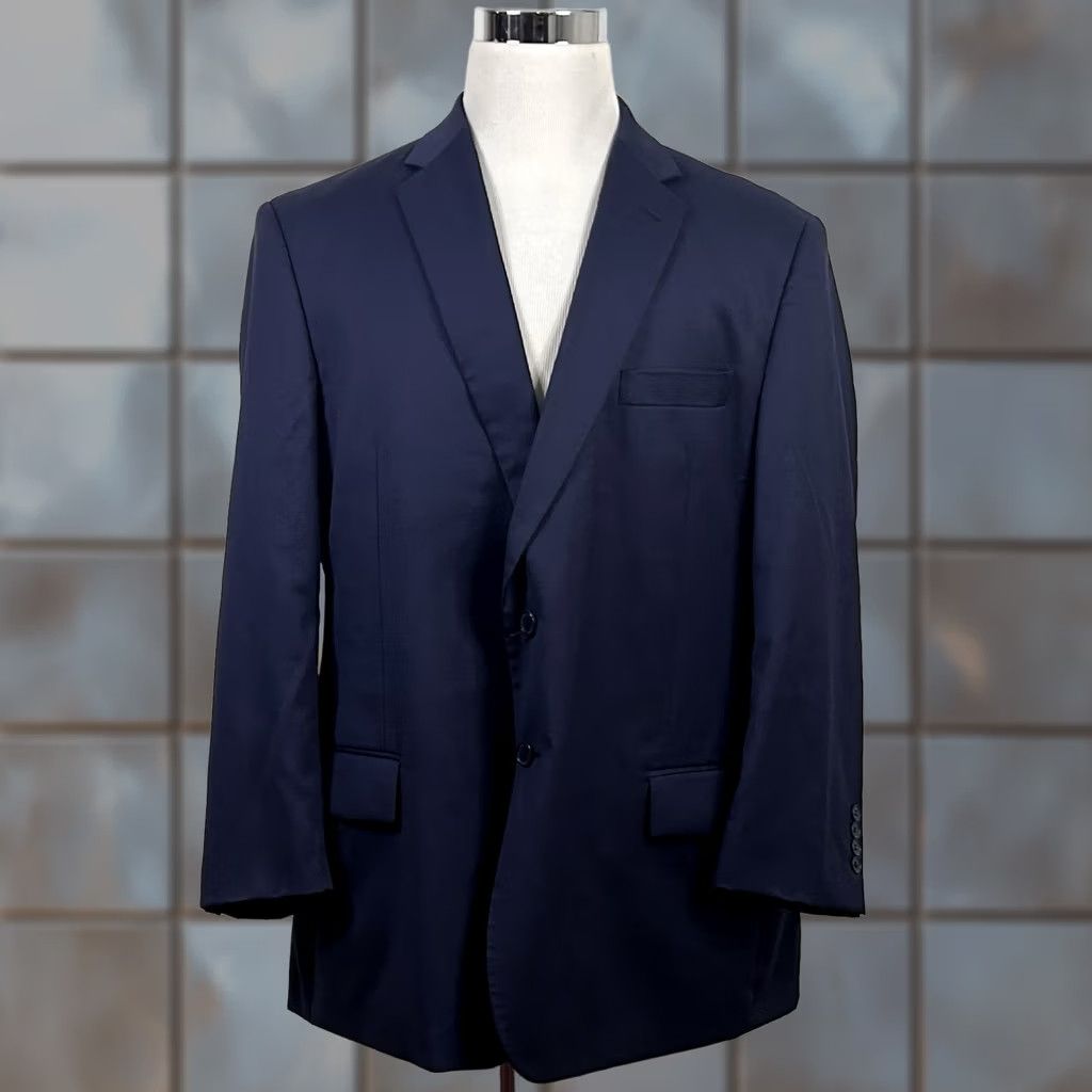 Doublet Linea Uomo Sport Coat 48R Navy Blue Performance Wool Two Button Double Vented Size US XS / EU 42 / 0 - 1 Thumbnail