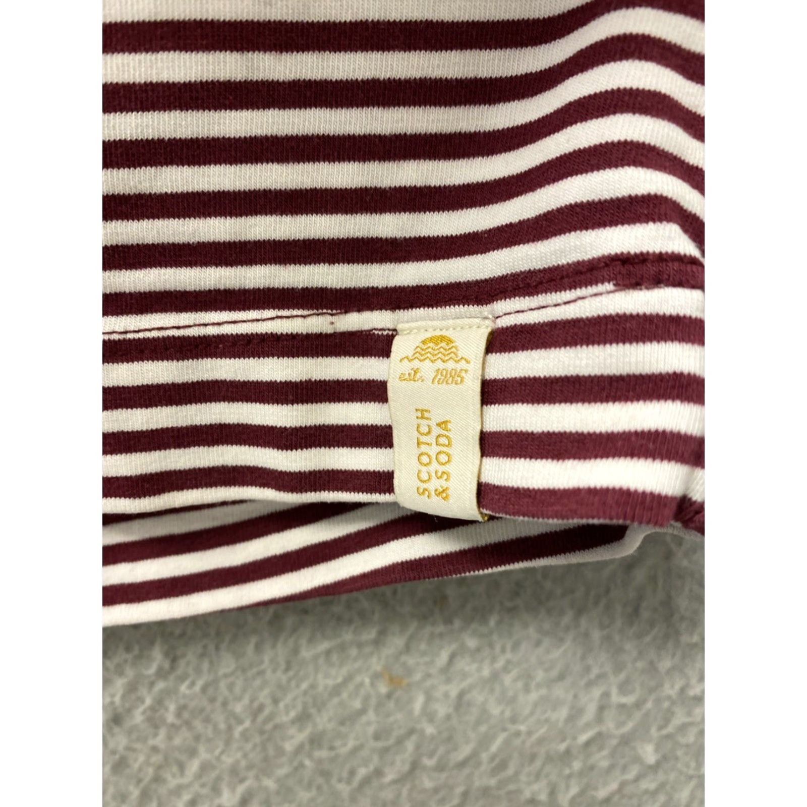 Scotch & Soda Scotch & Soda Striped Tee Shirt Men L Red Size US L / EU 52-54 / 3 - 2 Thumbnail