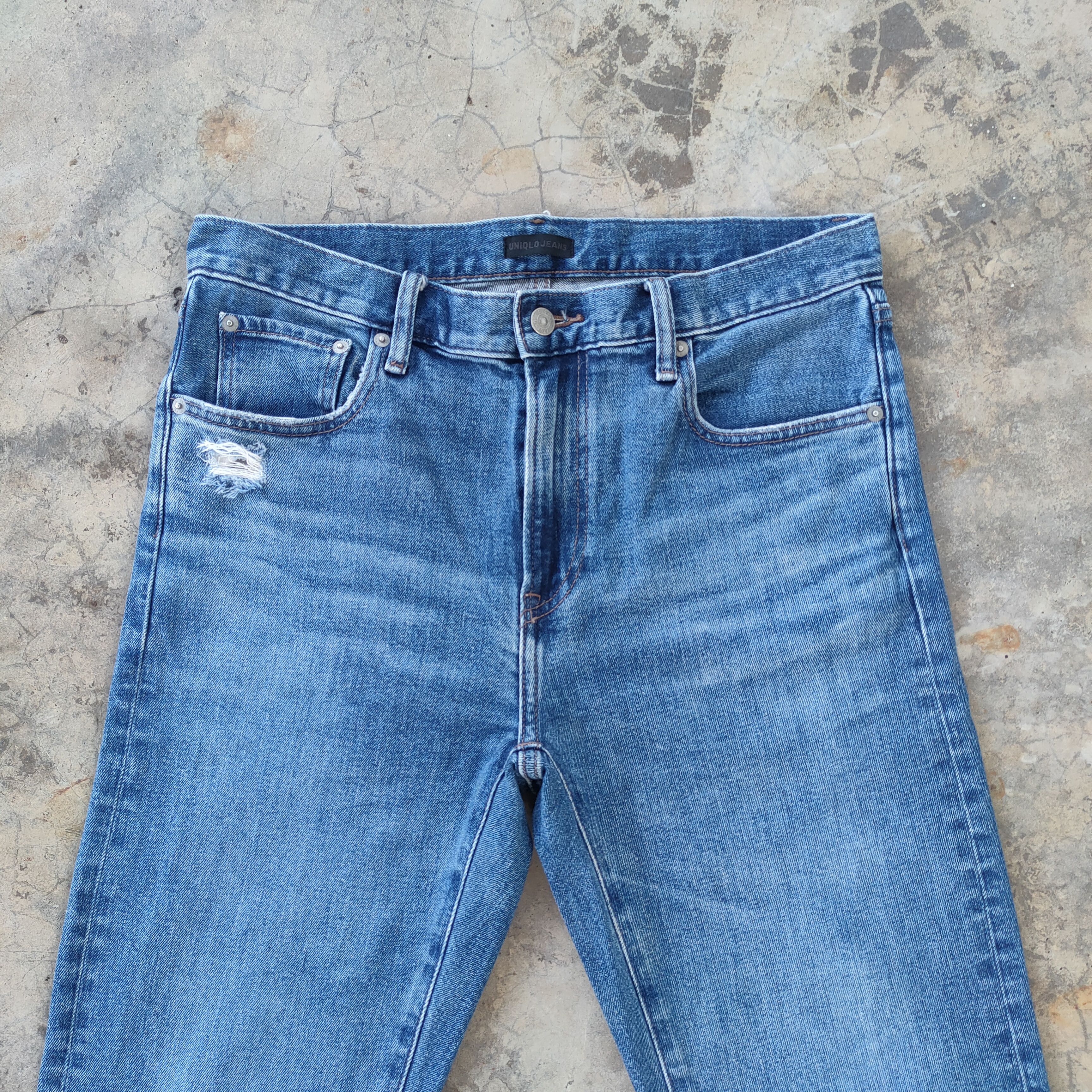 Japanese Brand W32 VINTAGE JAPANESE SKINNY FADED DISTRESSED JEANS PANTS Size US 32 / EU 48 - 2 Thumbnail