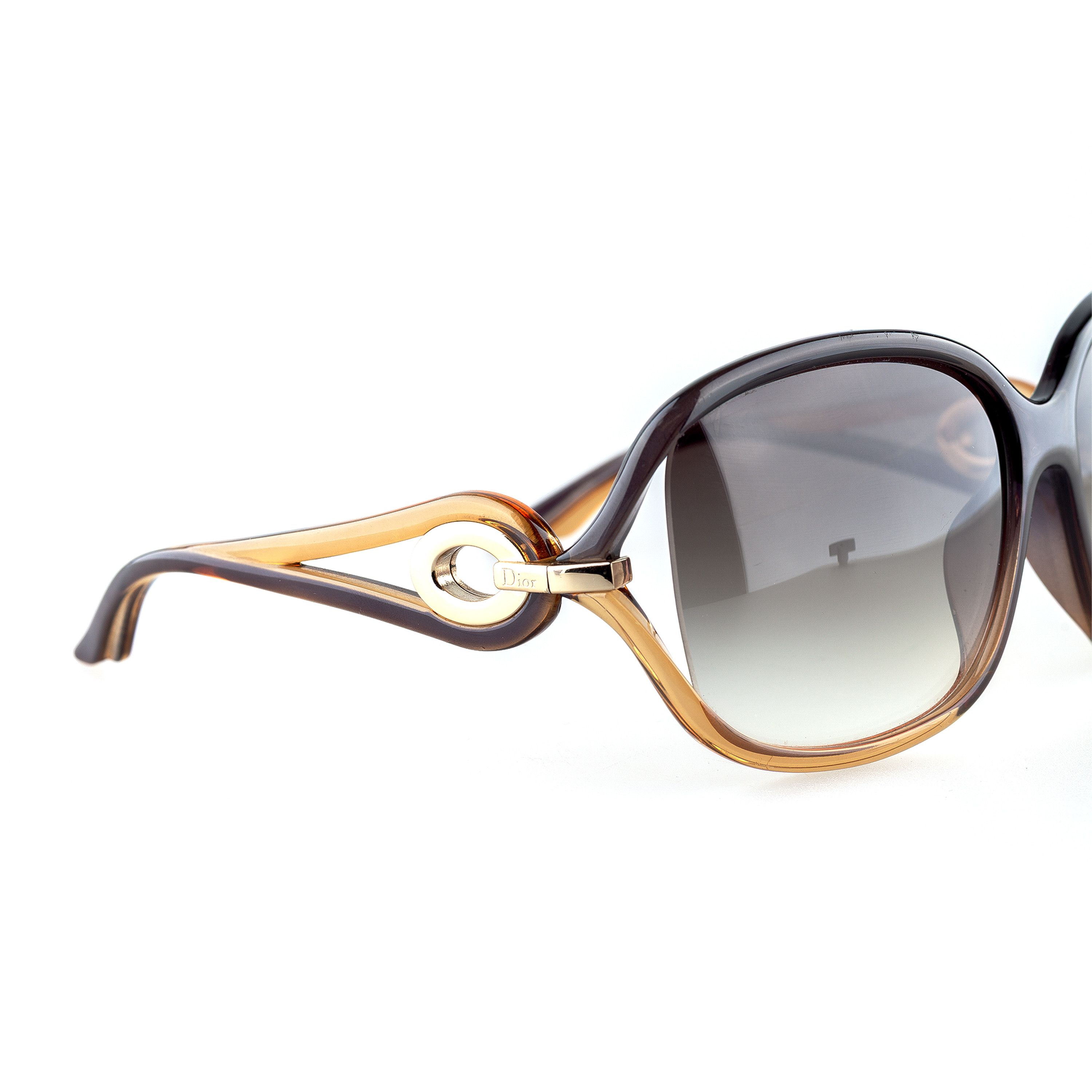 Dior Christian Dior Volute 2 LNLO1B76OP Brown Vintage Sunglasses Size ONE SIZE - 4 Thumbnail