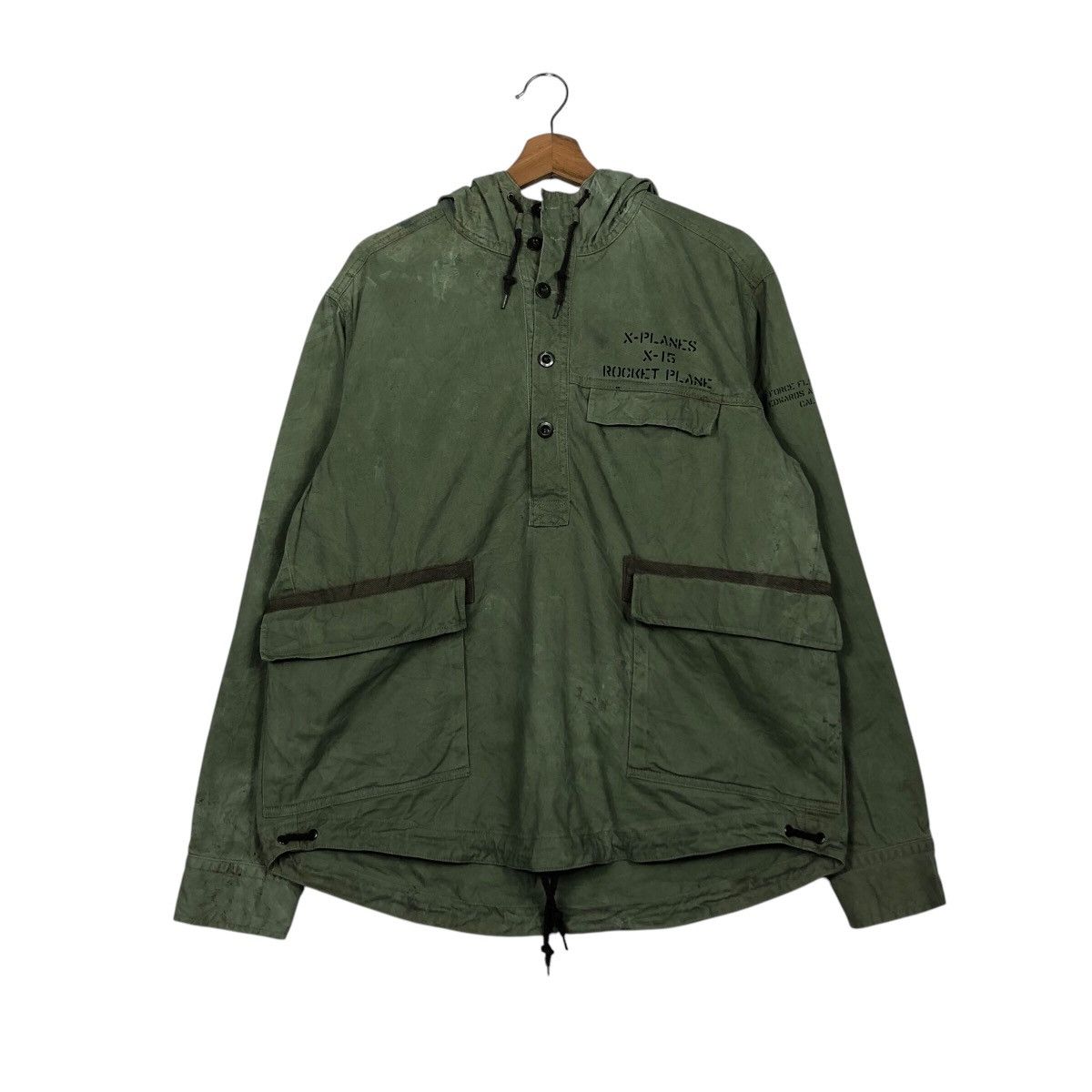 Avirex 📌Vintage Military Avirex Duck Canvas Rocket Plane Size US L / EU 52-54 / 3 - 14 Thumbnail