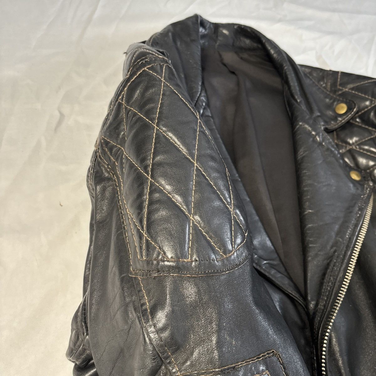 Other Vintage Langlitz Columbia Motorcycle Leather Jacket w/Belt Size US M / EU 48-50 / 2 - 8 Thumbnail