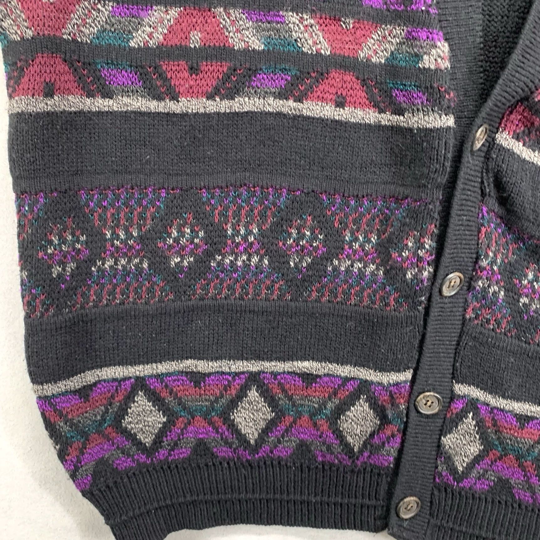 Jantzen VINTAGE Jantzen Sweater Vest Men XL Argyle Diamond Knit Sleeveless V-Neck 90s Preppy Black Acrylic Size US XL / EU 56 / 4 - 3 Thumbnail