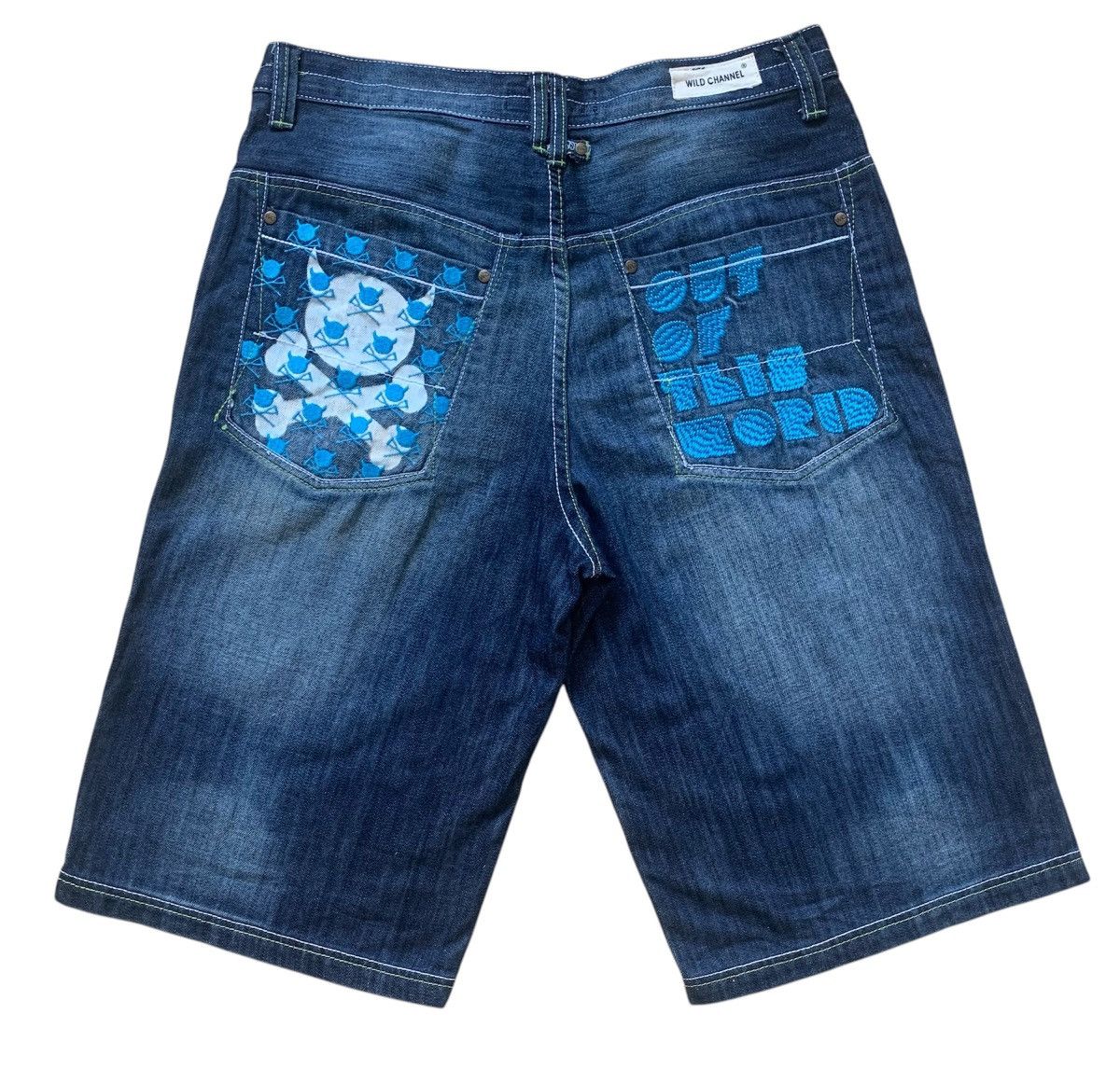 Japanese Brand Wild Channel Out Of This World Embroidered Baggy Short Pants Size US 34 / EU 50 - 1 Thumbnail