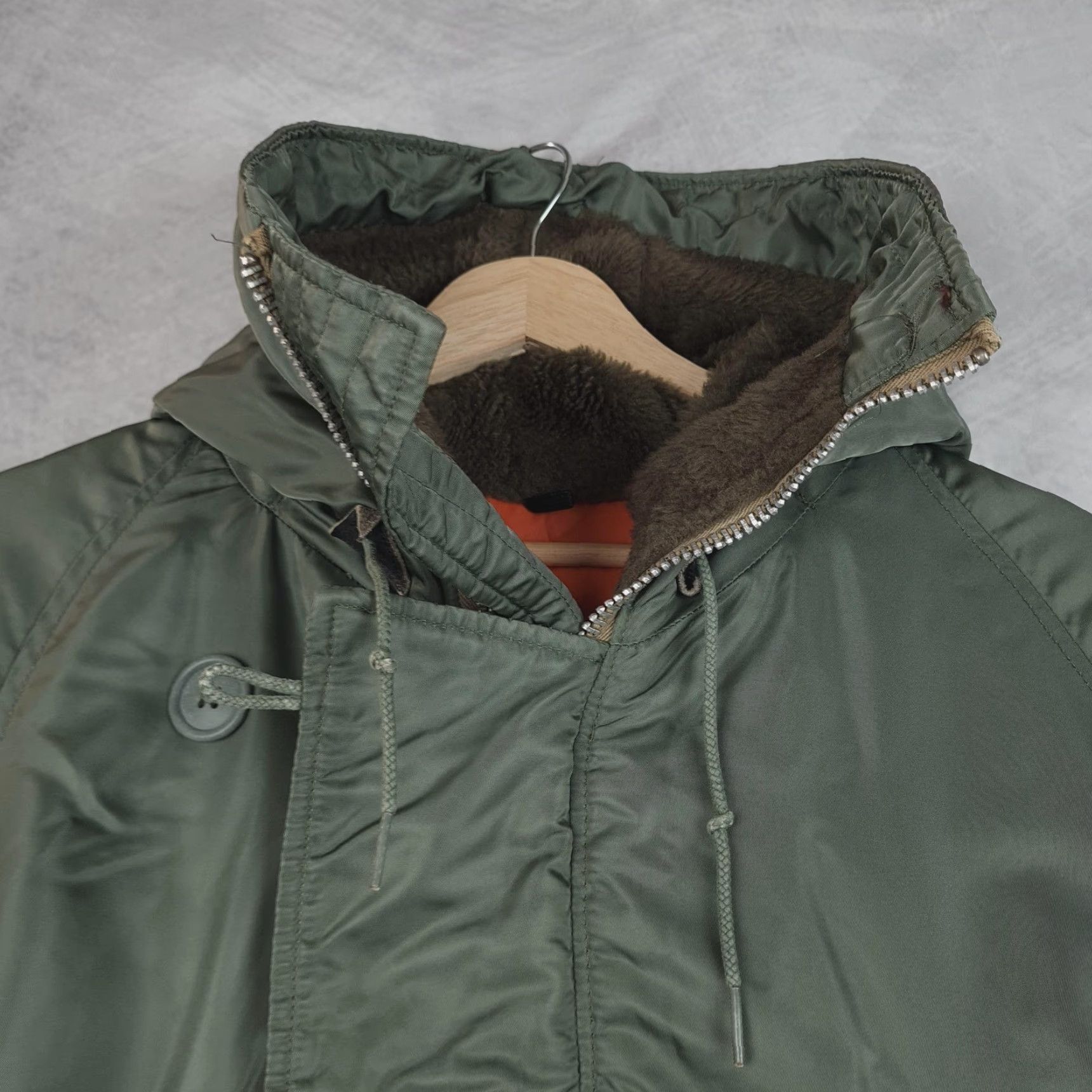 Vintage VINTAGE N-3B Parka Jacket Mens Small Green Orange Heavy Nylon Quilted Lined 70s Size US S / EU 44-46 / 1 - 2 Thumbnail