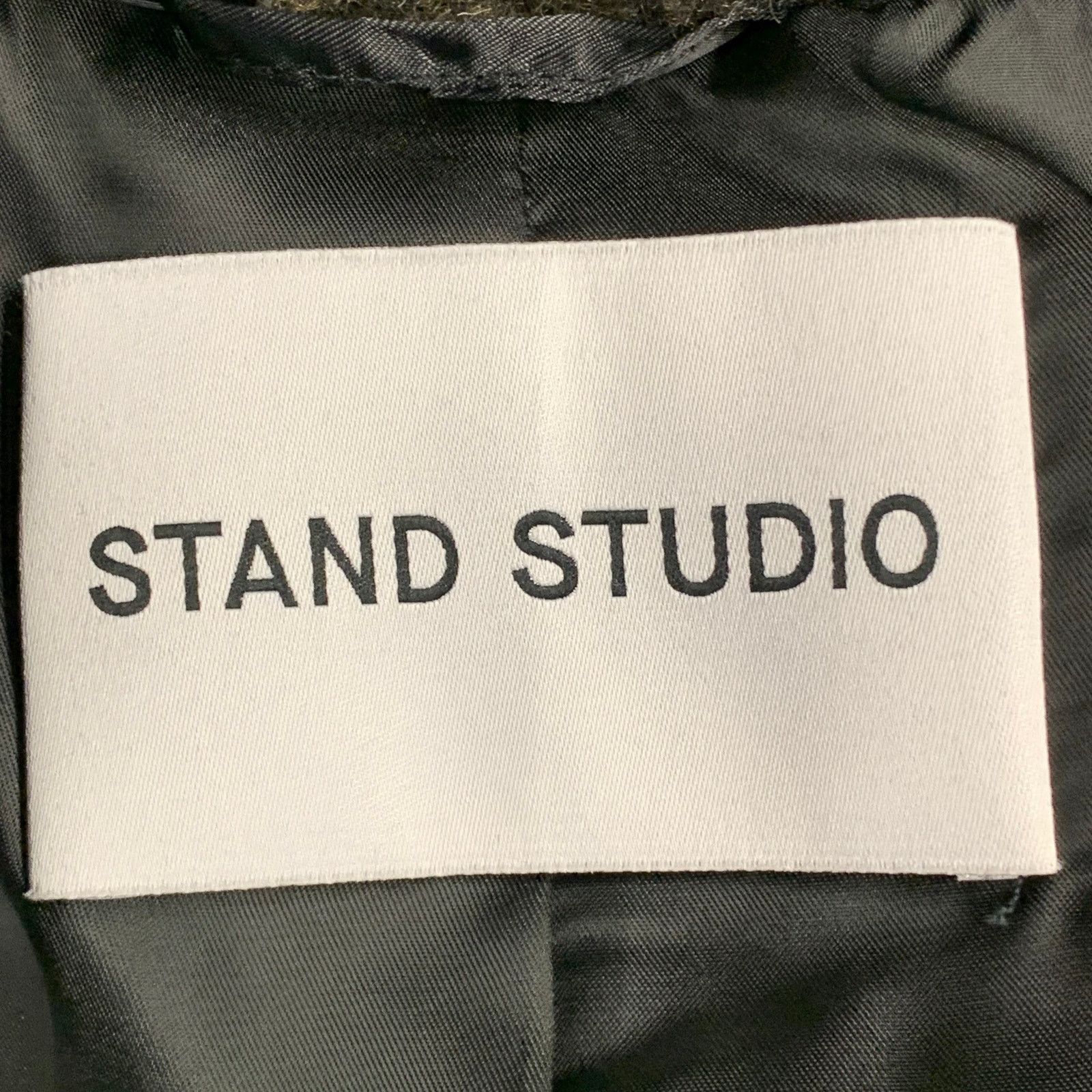 STAND STUDIO STAND STUDIO Maria Tan Black Wool Checkered Notch Lapel Coat Size S / US 4 / IT 40 - 5 Thumbnail