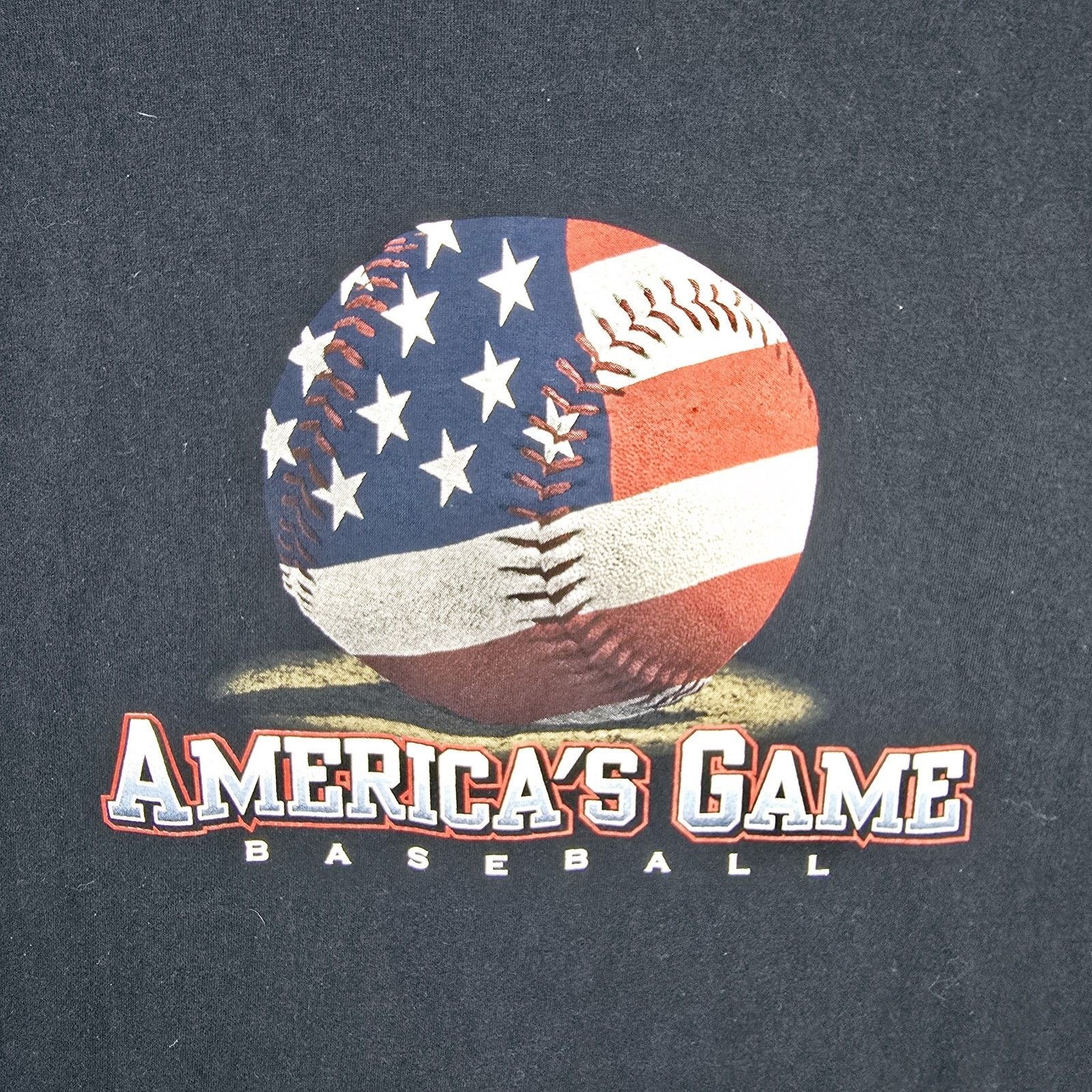 AAA America's Game Baseball Navy Blue American Flag Shirt XL Size US XL / EU 56 / 4 - 3 Thumbnail