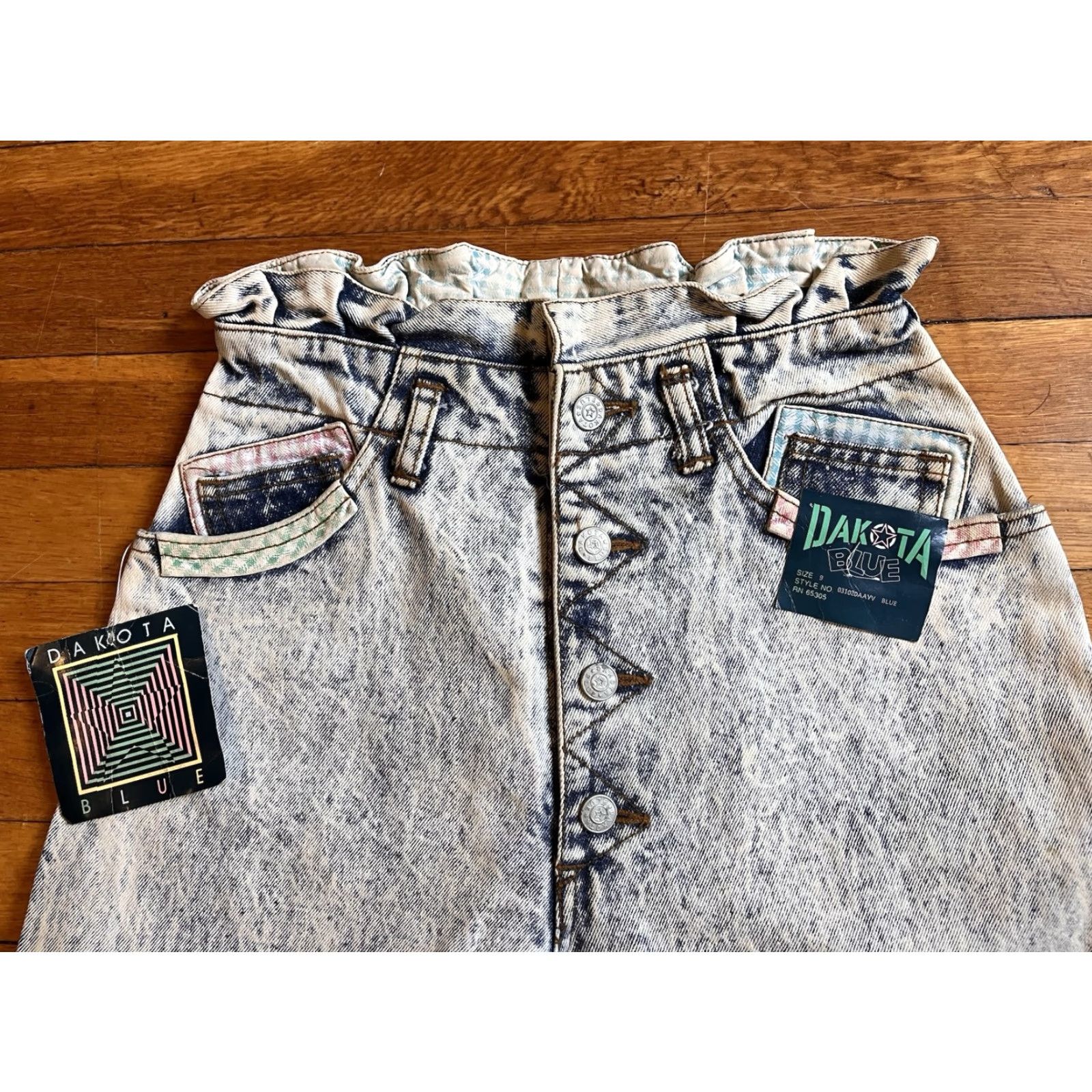 Vintage VINTAGE Dakota Blue Jeans High Waist Juniors 9 Blue Acid Wash 80s Retro 90s Grunge Hipster USA Womens Size 30" / US 8 / IT 44 - 5 Thumbnail