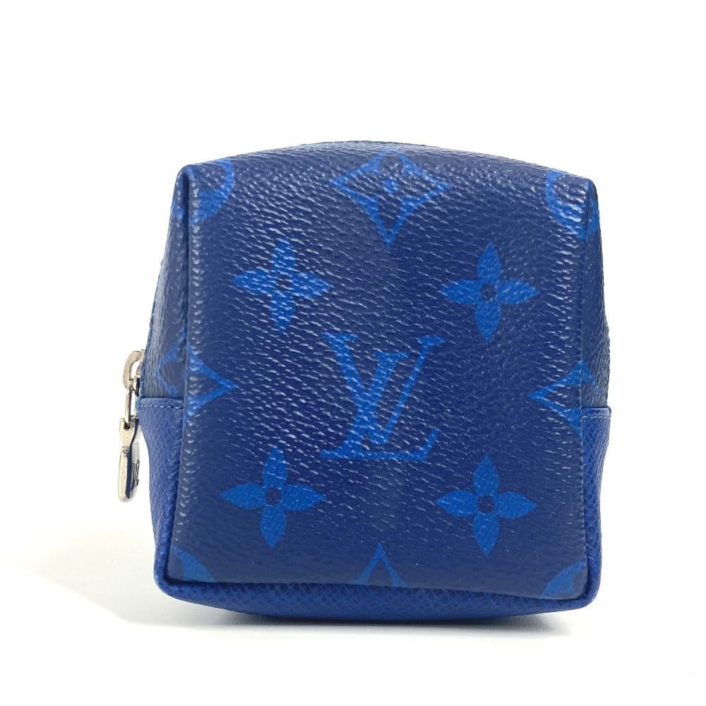 Louis Vuitton Louis Vuitton M69309 Tigers Llama Porte-Crée Pouch Bag Charm Keychain Taiga Leather Unisex Blue Size ONE SIZE - 1 Thumbnail