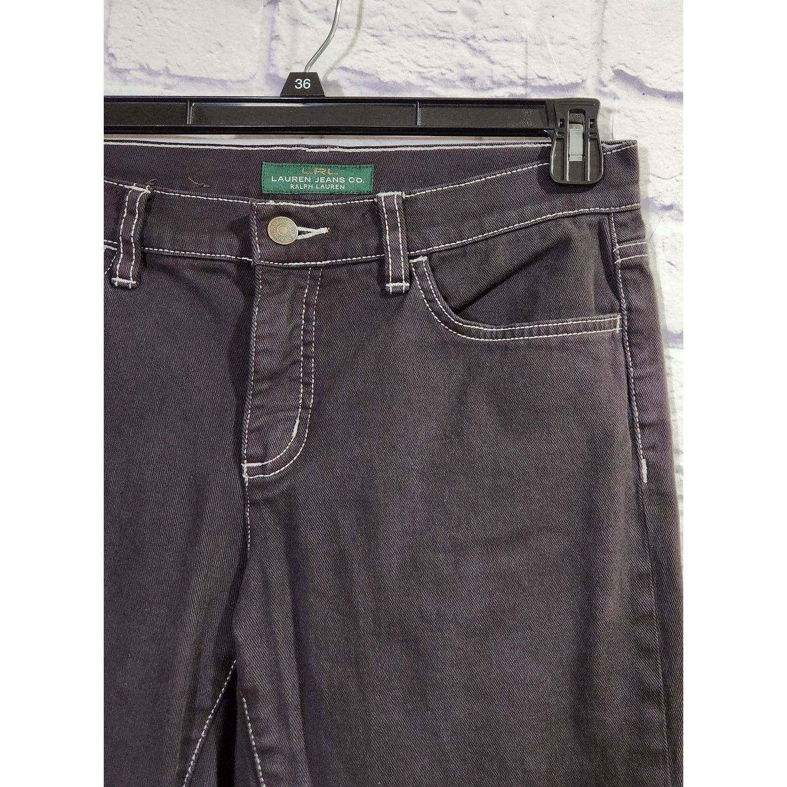 Other LRL Lauren Jeans Co Black Flat Front Ankle Length Jeans 8 Size 30" / US 8 / IT 44 - 2 Thumbnail