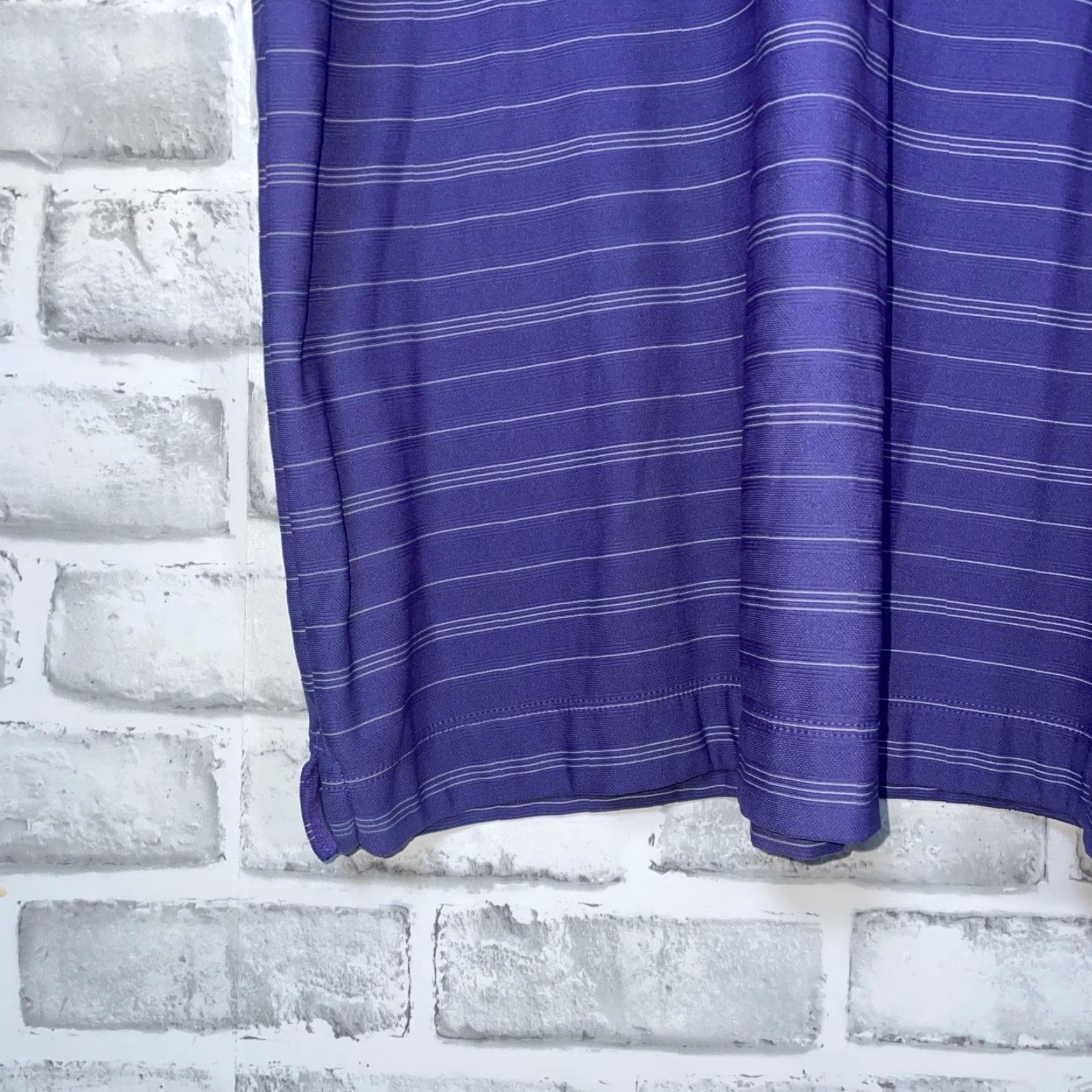 Nike Nike Dri-Fit Golf Polo Men's XL Purple Striped Activewear Size US XL / EU 56 / 4 - 4 Thumbnail