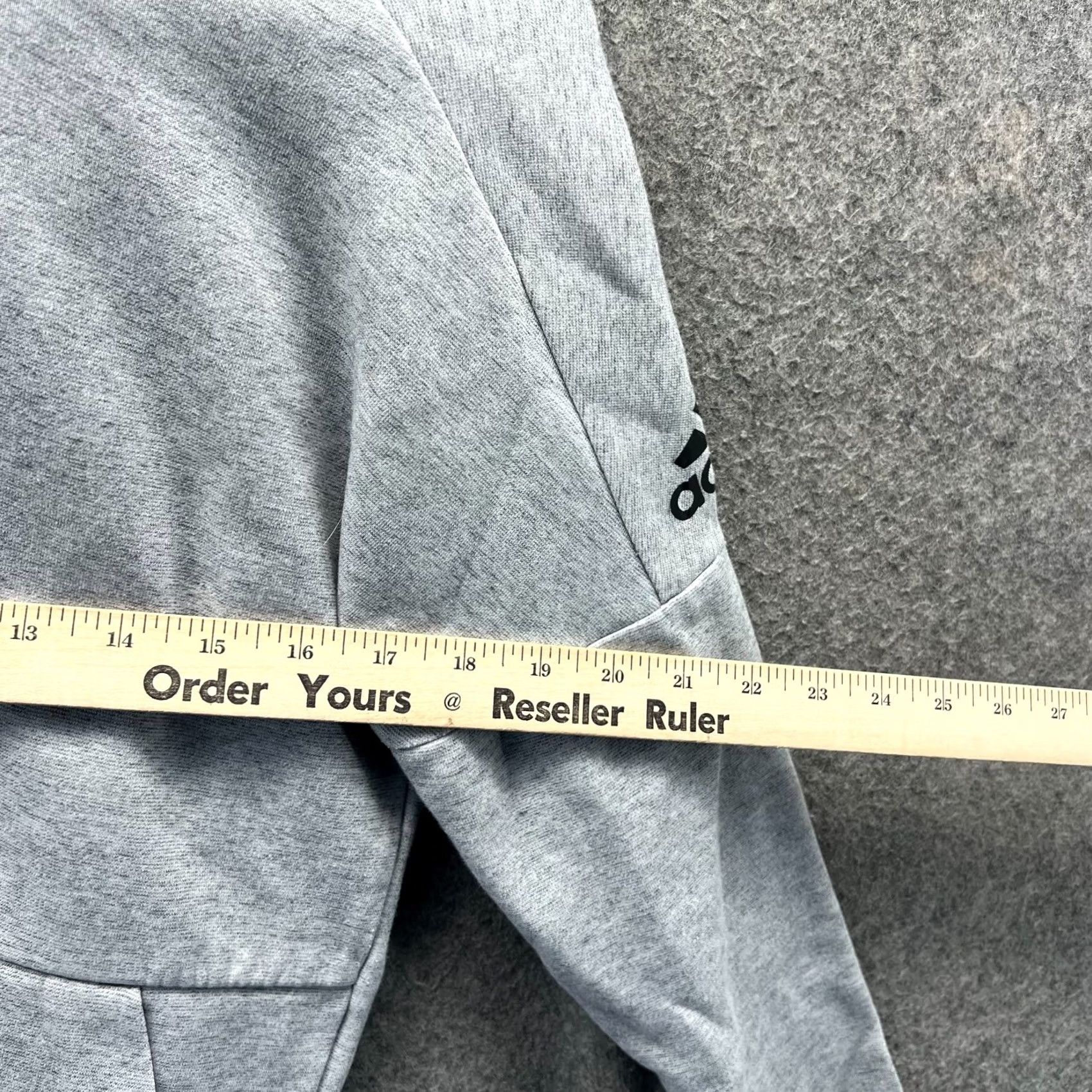 Adidas Adidas Jacket Women Small Heather Gray Full Zip ID Stadium Hoodie Fleece Trefoil Size S / US 4 / IT 40 - 3 Thumbnail