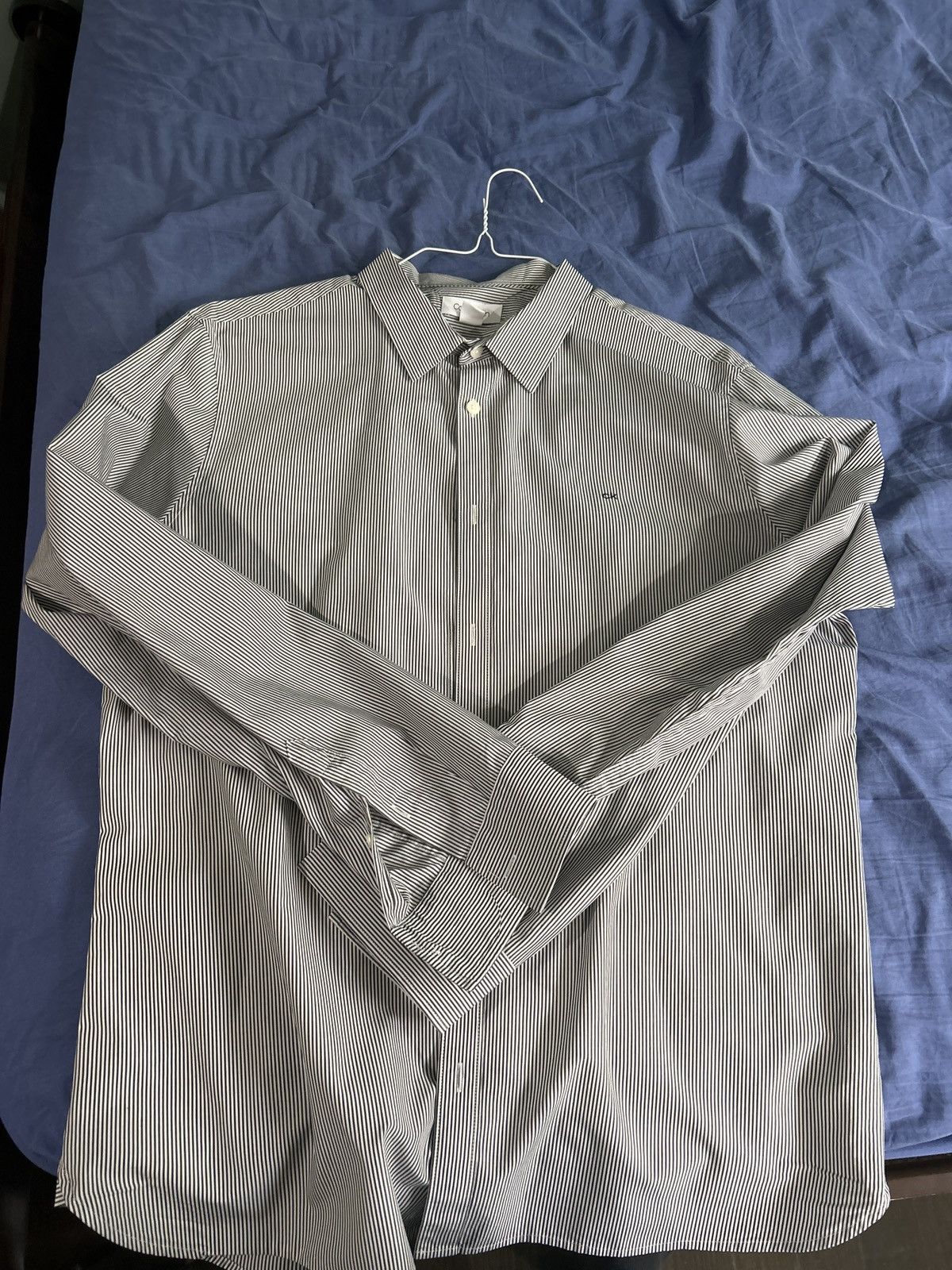 Calvin Klein Calvin Klein Striped Button-Up Shirt – Black & White Size US XL / EU 56 / 4 - 2 Thumbnail