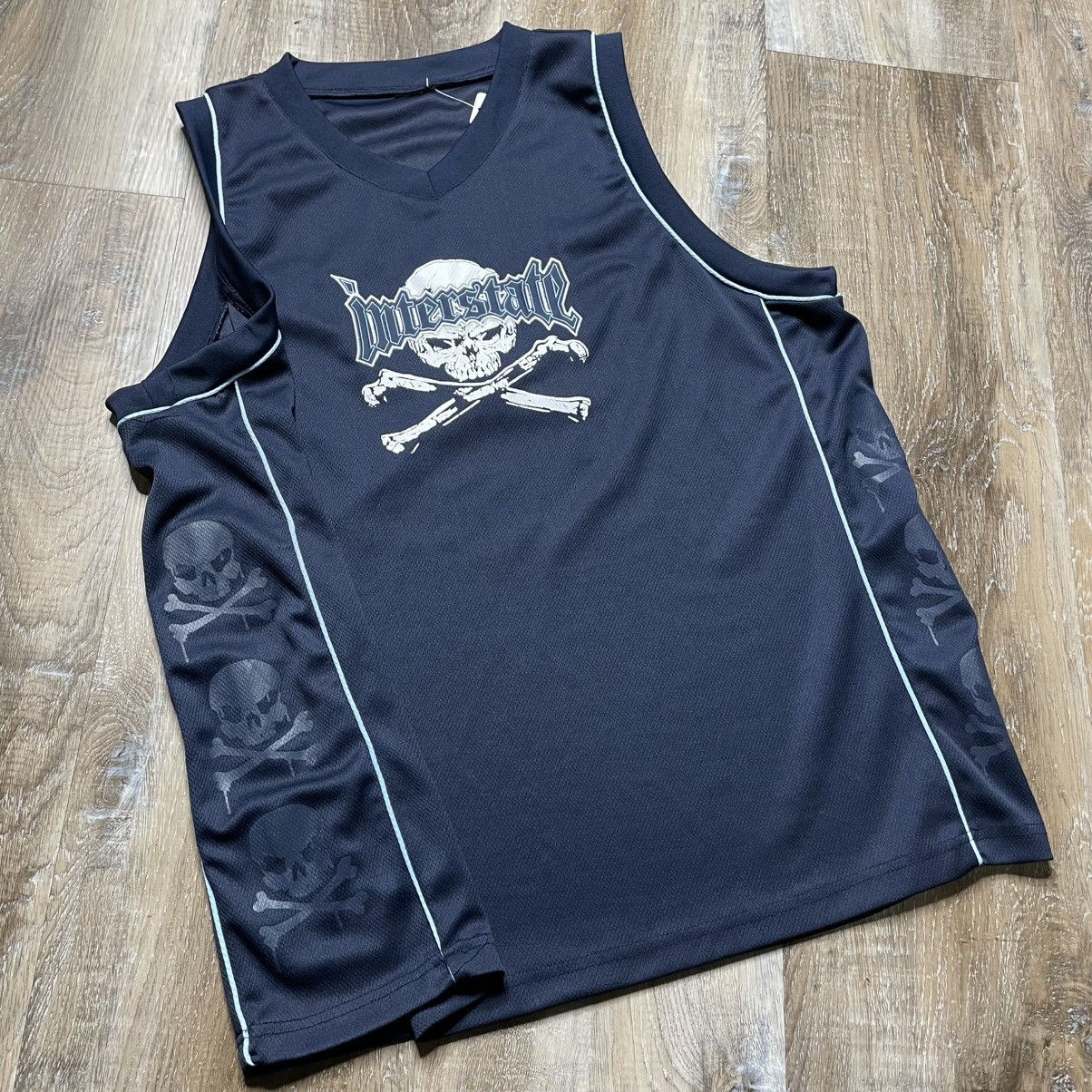 Vintage Interstate Vintage Y2K Basketball Jersey Mens Large Skull Size US L / EU 52-54 / 3 - 3 Thumbnail