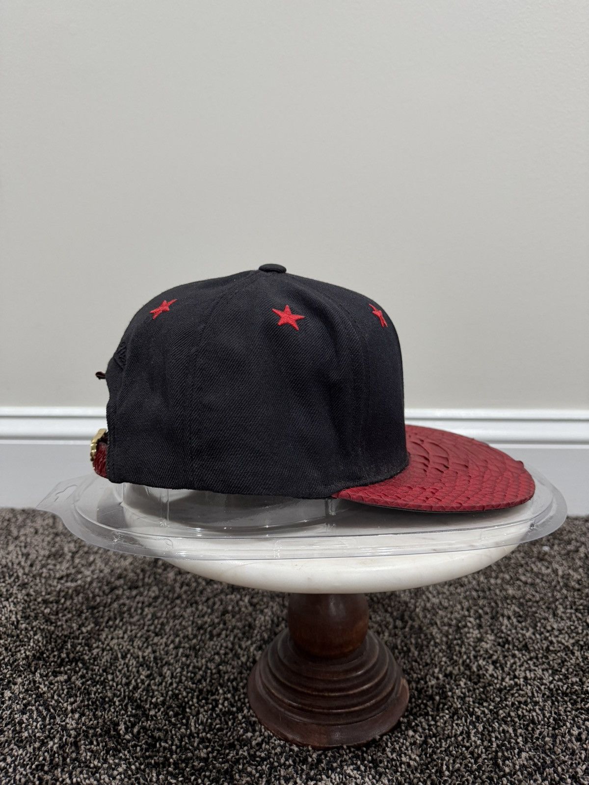 Just Don Just Don x Mitchell & Ness RSVP Black Blank Red Stars Hat Size ONE SIZE - 7 Thumbnail