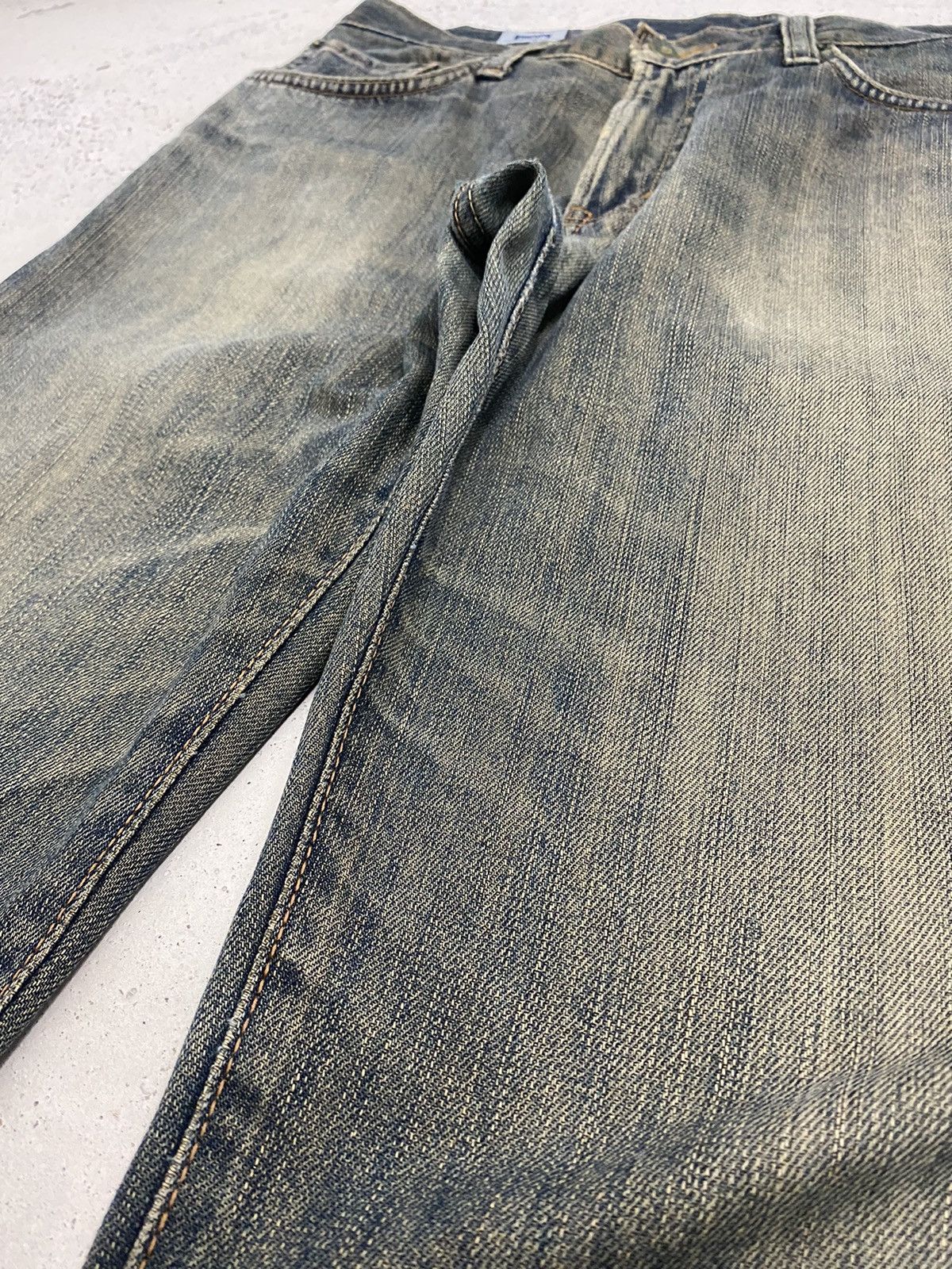 Edwin × Japanese Brand Edwin 404 Denim Baggy Loose Fit Washed Distressed Size US 32 / EU 48 - 8 Thumbnail