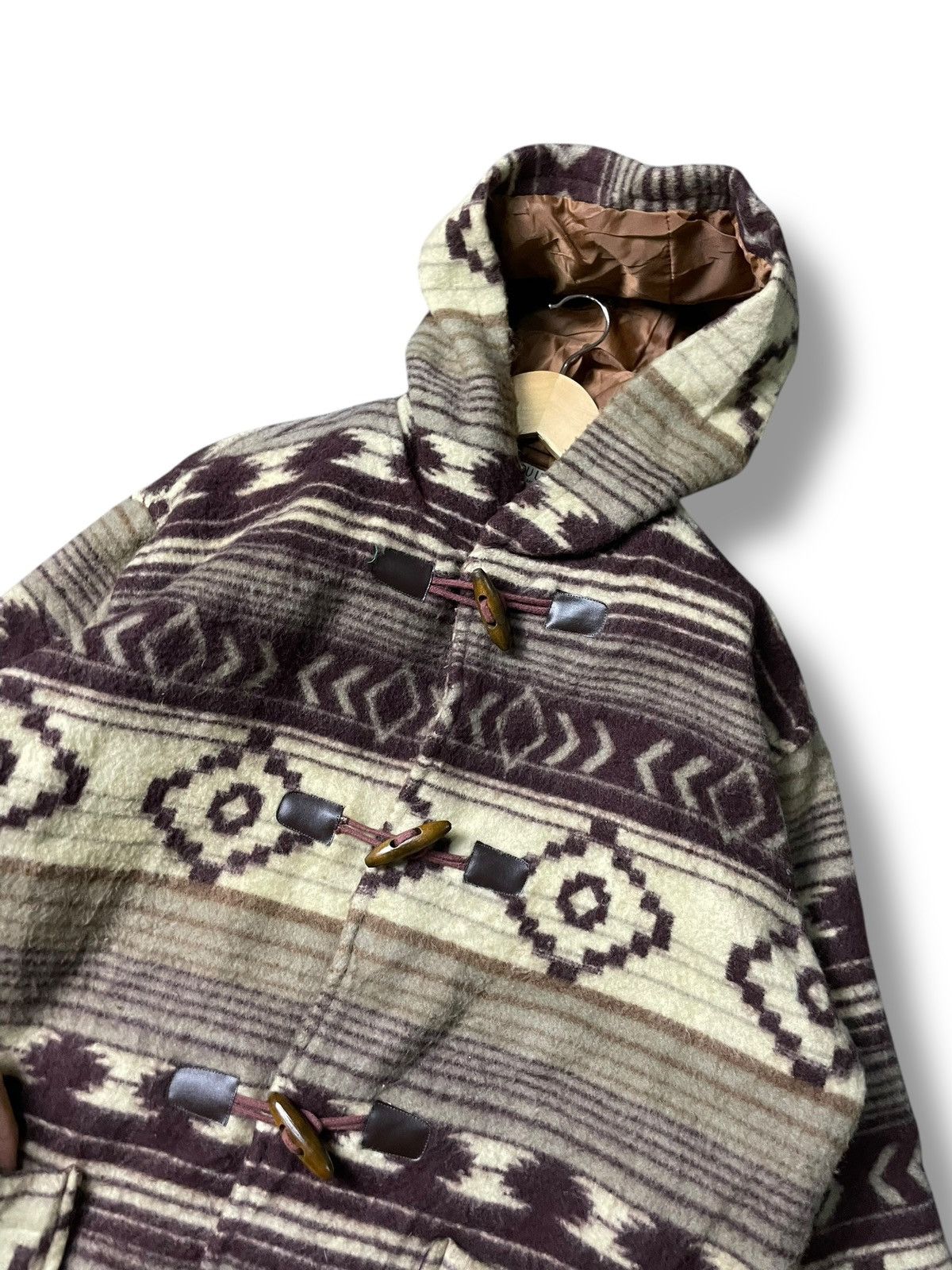Japanese Brand × Vintage Japanese Brand Abstract Duffle Hooded Jacket (66) Size US M / EU 48-50 / 2 - 6 Thumbnail