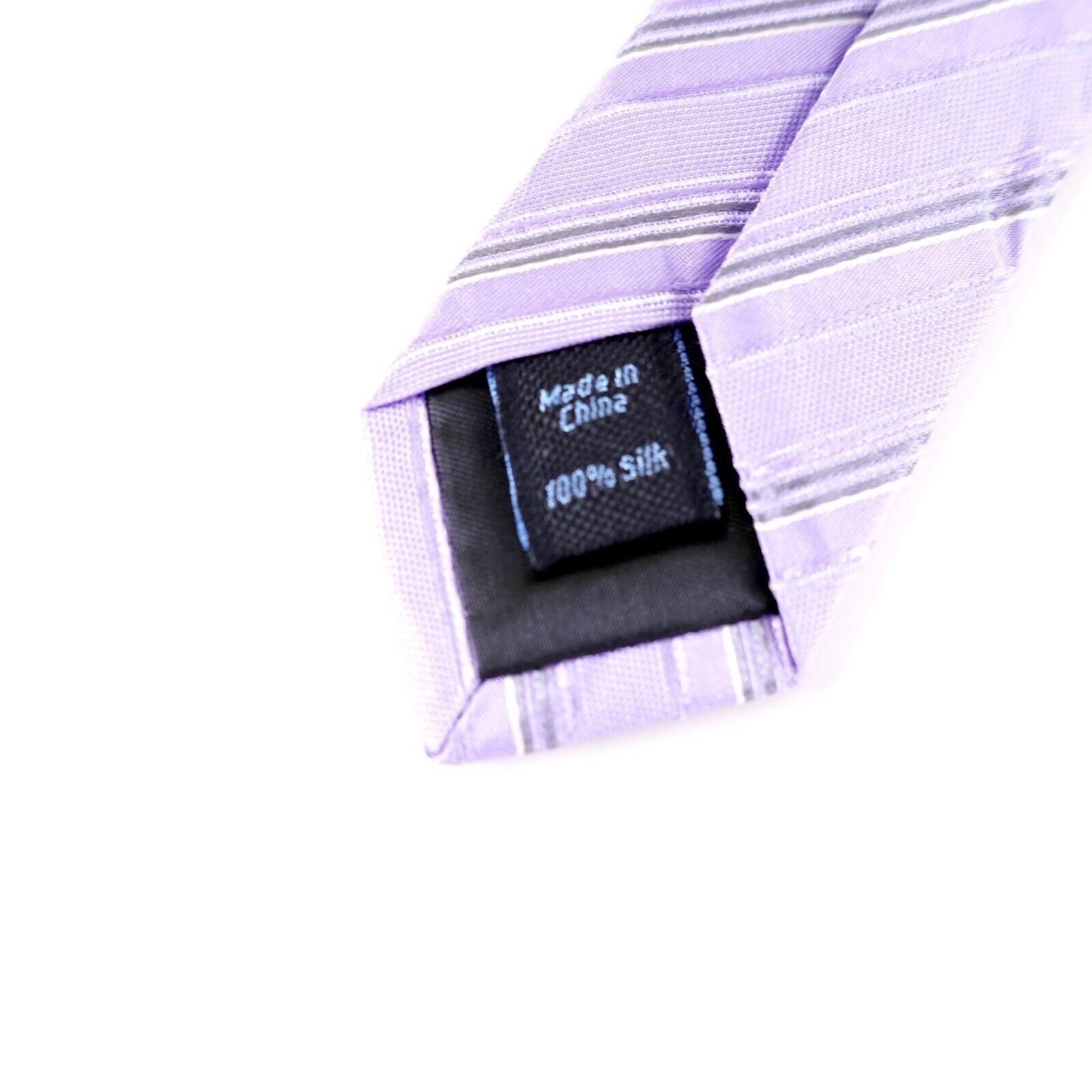 Marc Anthony Marc Anthony Purple Striped Woven Skinny Silk Tie Size ONE SIZE - 4 Thumbnail