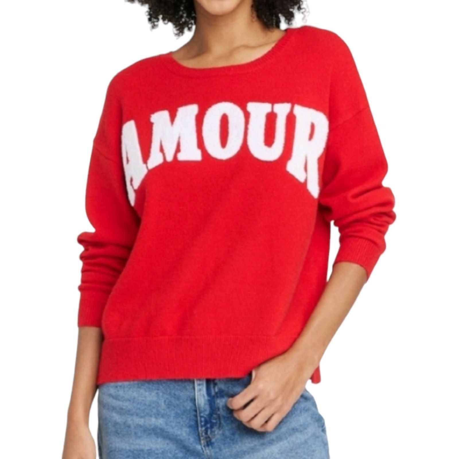Other 33 Degrees - Women's Red Sweater - Amour Graphic - Red - XXL Size XXL / US 16-18 / IT 52-54 - 1 Thumbnail