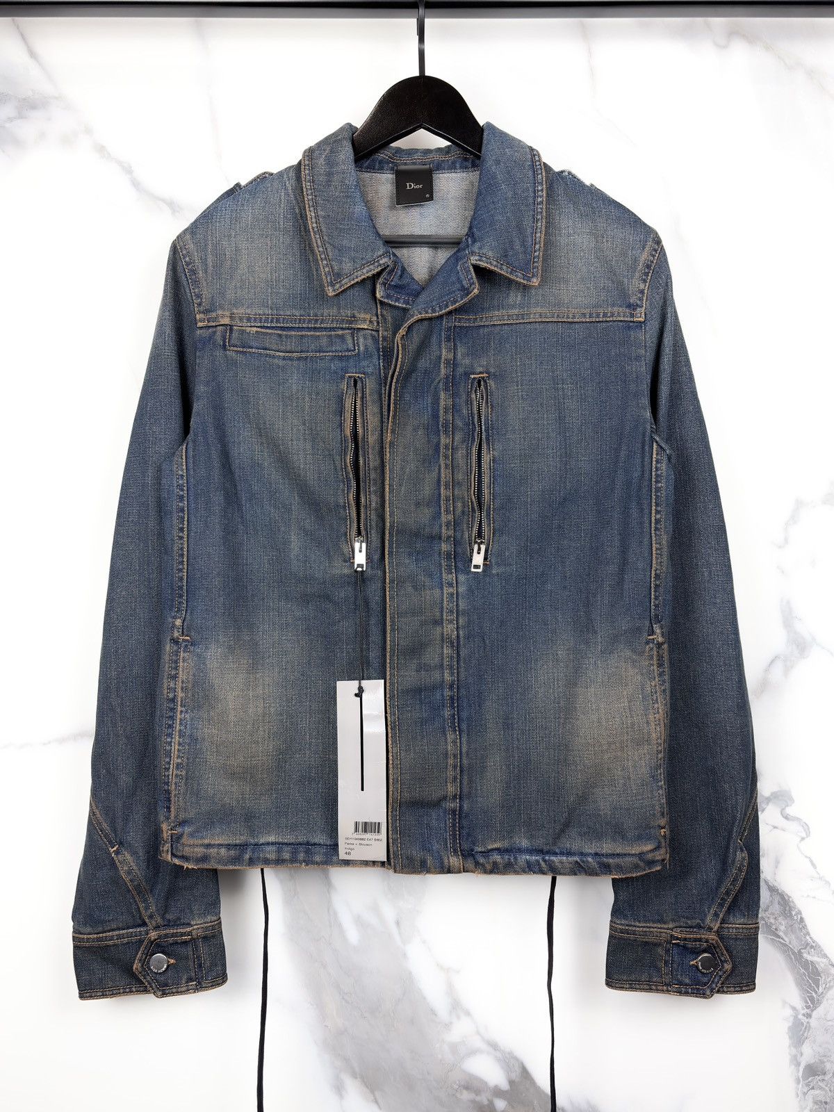 Dior × Hedi Slimane SS05 Dior Homme Beck Rust Orange F2 Military Denim Jacket Size US M / EU 48-50 / 2 - 1 Thumbnail
