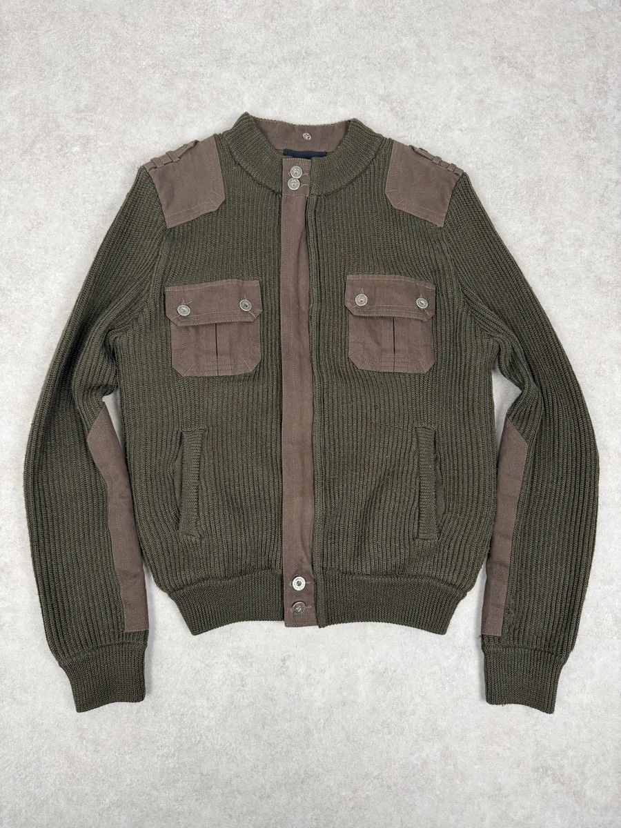 Dolce & Gabbana 2000s Dolce & Gabbana Military Green Two Tone Cargo Zip-up Sweater Size US M / EU 48-50 / 2 - 4 Thumbnail