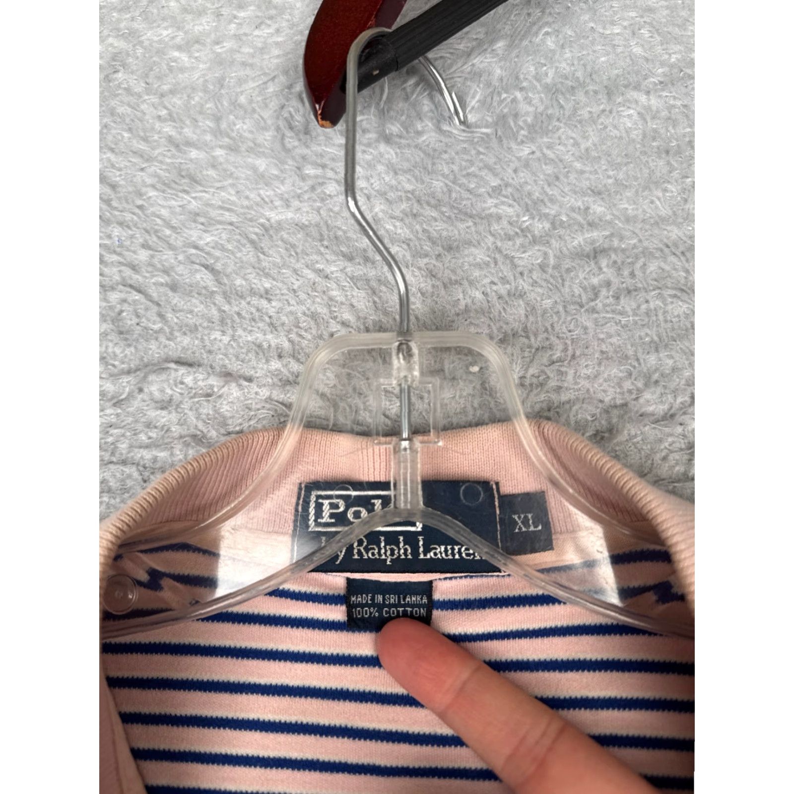 Ralph Lauren VINTAGE Polo Ralph Lauren Shirt Men XL Pink Stripe Cotton Polo Shirt Size US XL / EU 56 / 4 - 7 Thumbnail