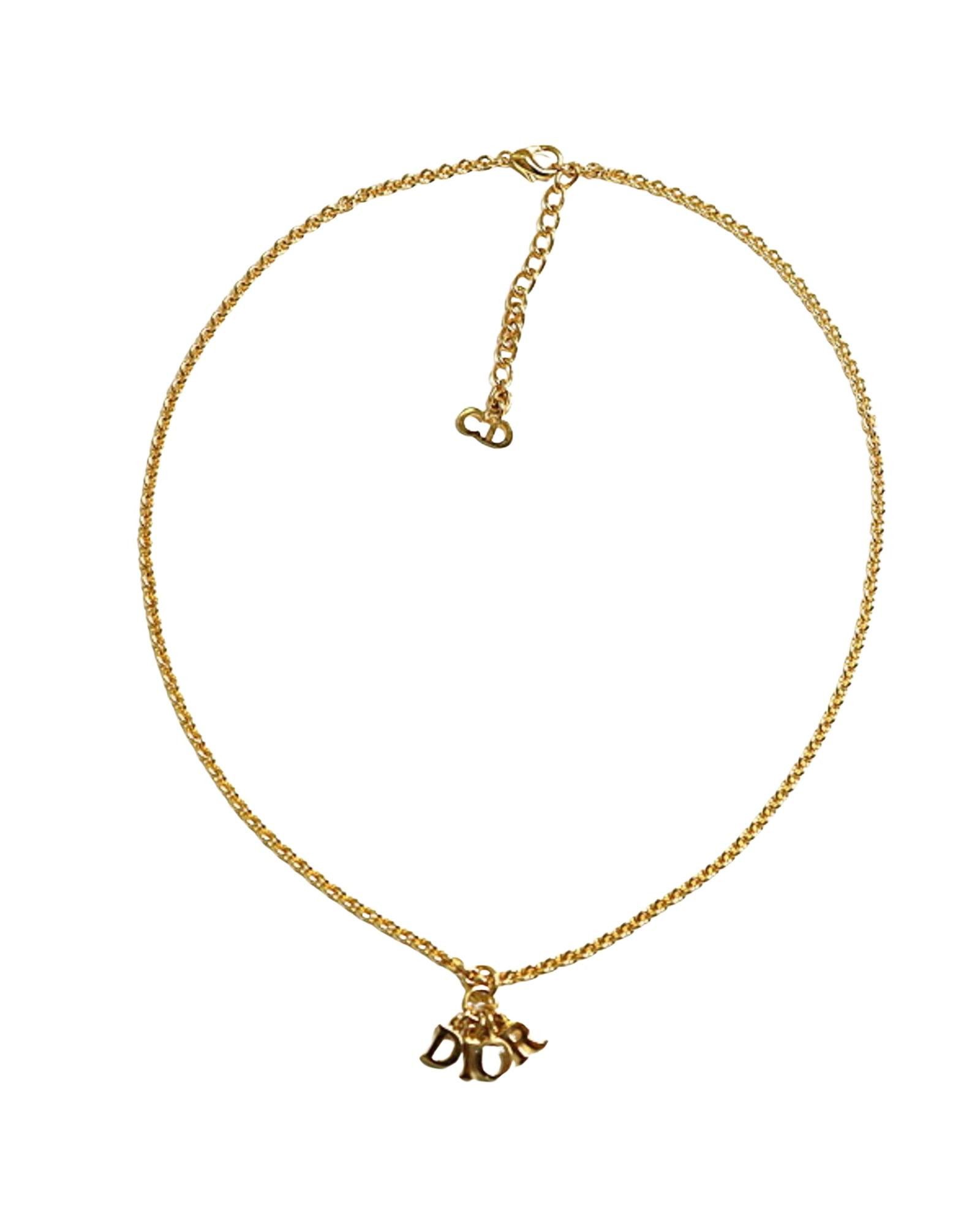 image of Dior Gold Metal Necklace, Women's