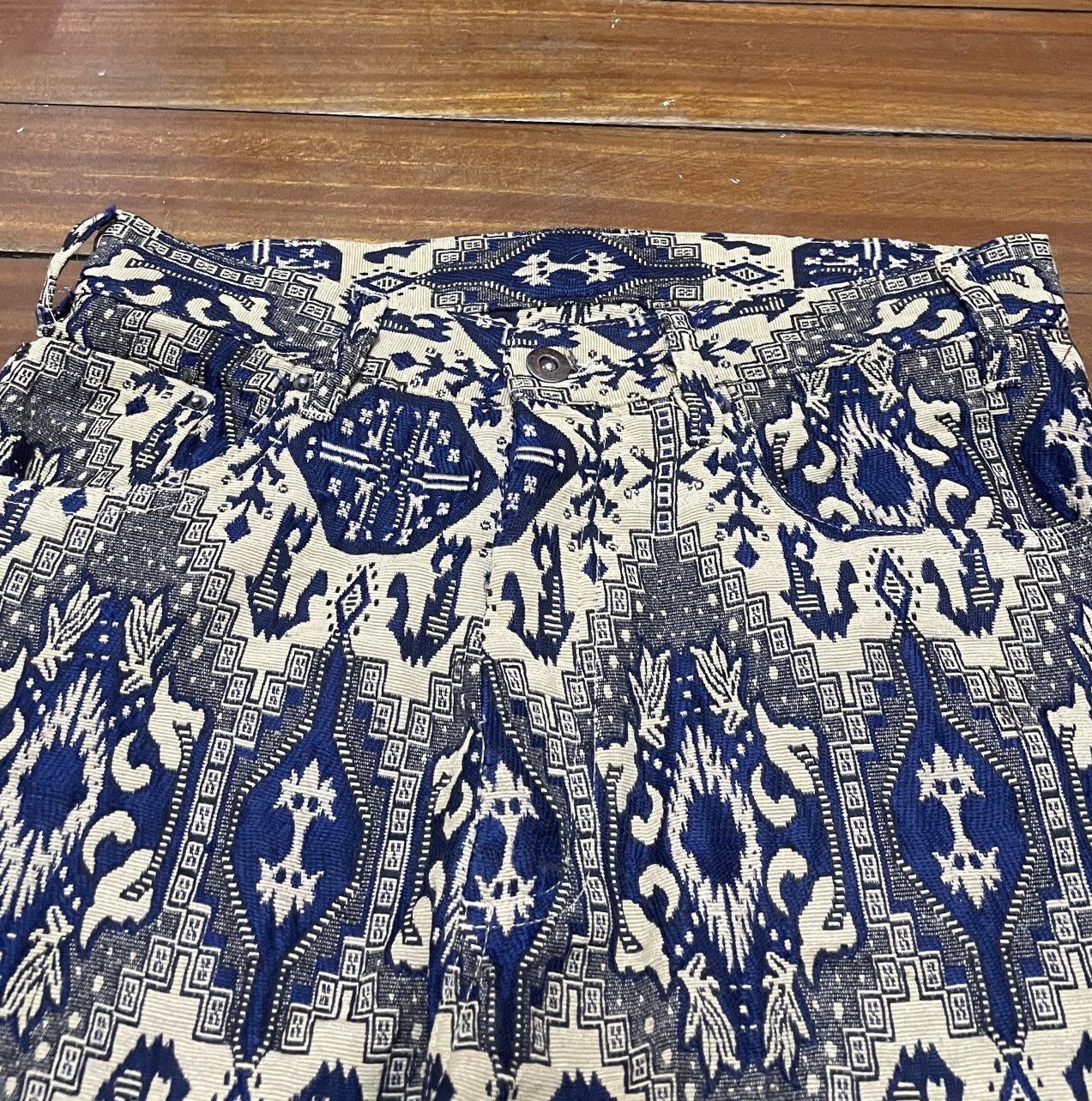 Japanese Brand Rare Design Vintage Japanese Brand Fafatt Navajo Pants 1990s Size US 29 - 3 Thumbnail