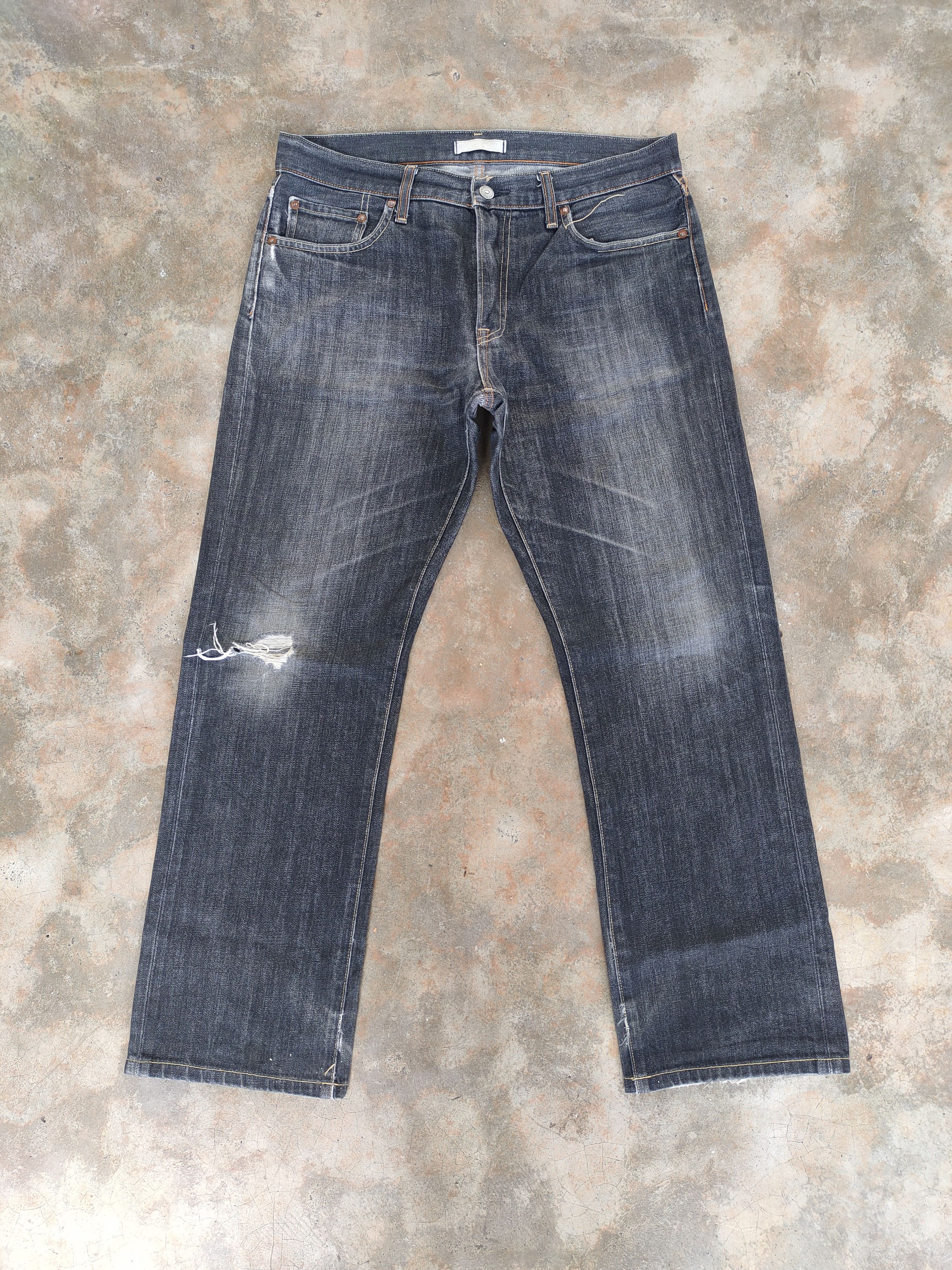 Japanese Brand Vintage Japan faded black jeans denim pants Size US 35 - 2 Thumbnail