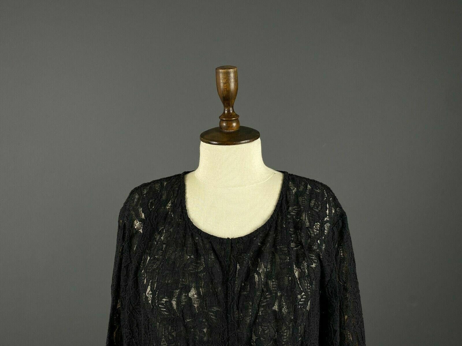 Massimo Osti The Masai Clothing Company Black Mesh Floral Dress Size L Size L / US 10 / IT 46 - 2 Thumbnail