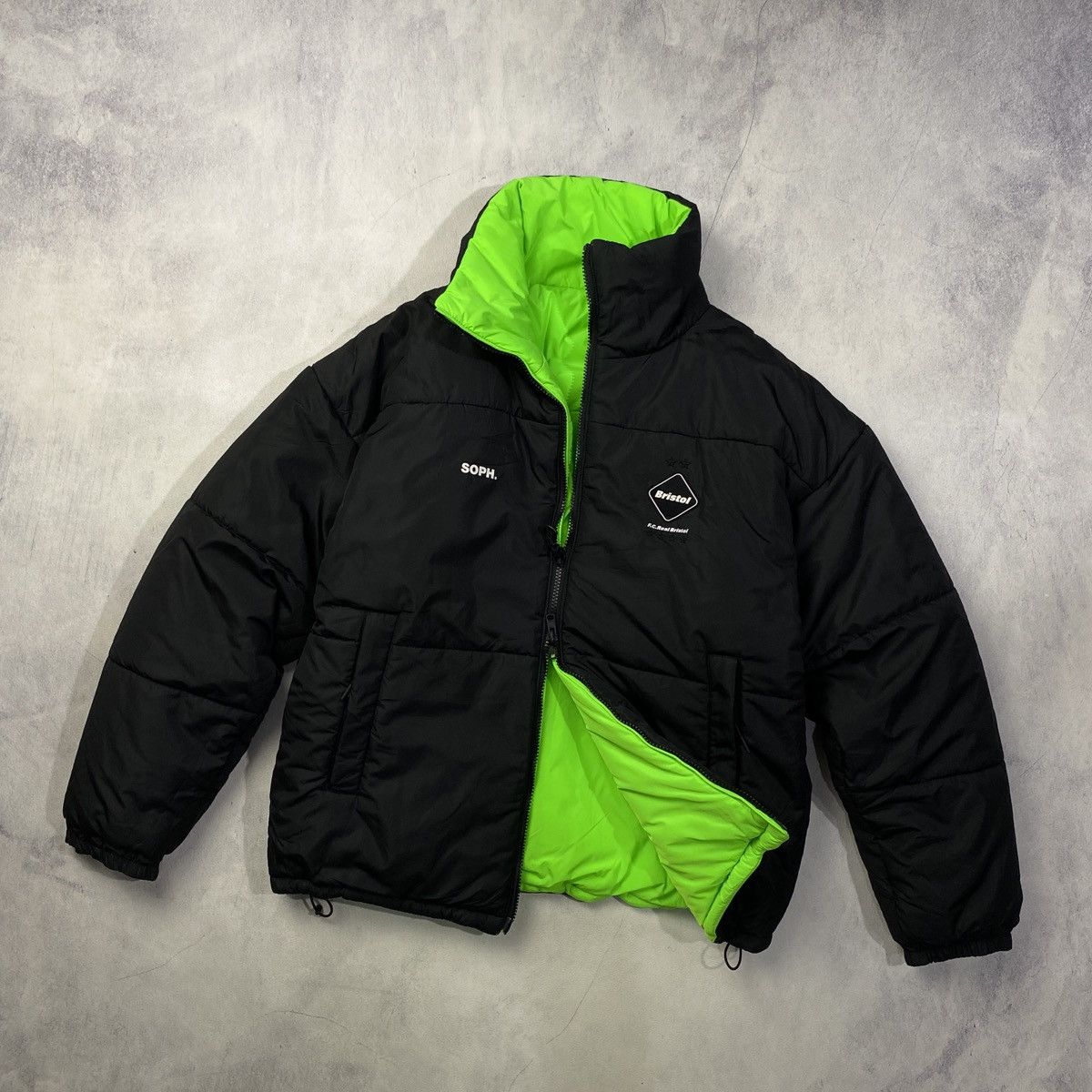 REVERSIBLE PADDED BLOUSON/FCRB-189046/M/ナイロン/BLK